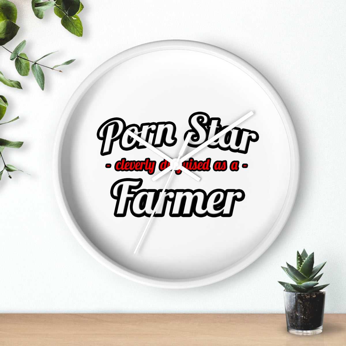 Porn Star...Farmer - Wall Clock