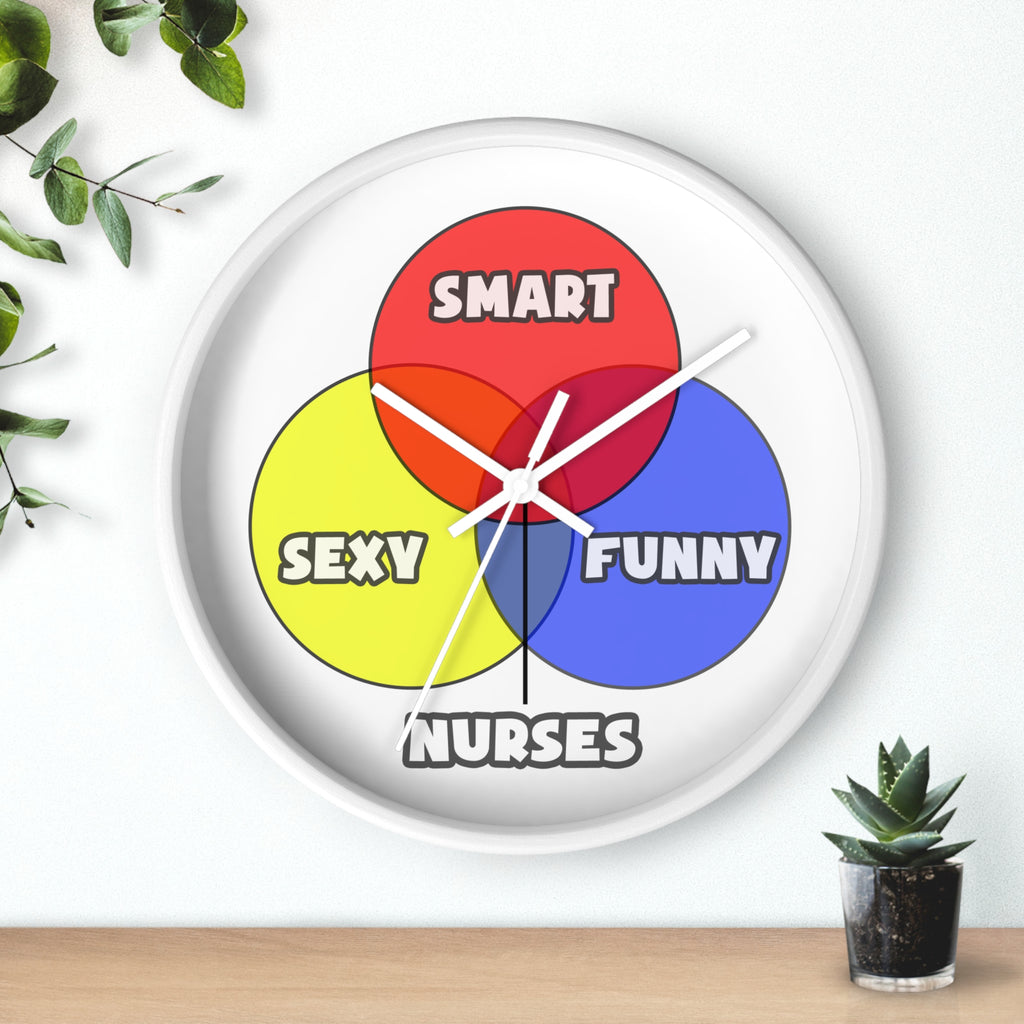 Venn Diagram .. Nurses - Wall Clock