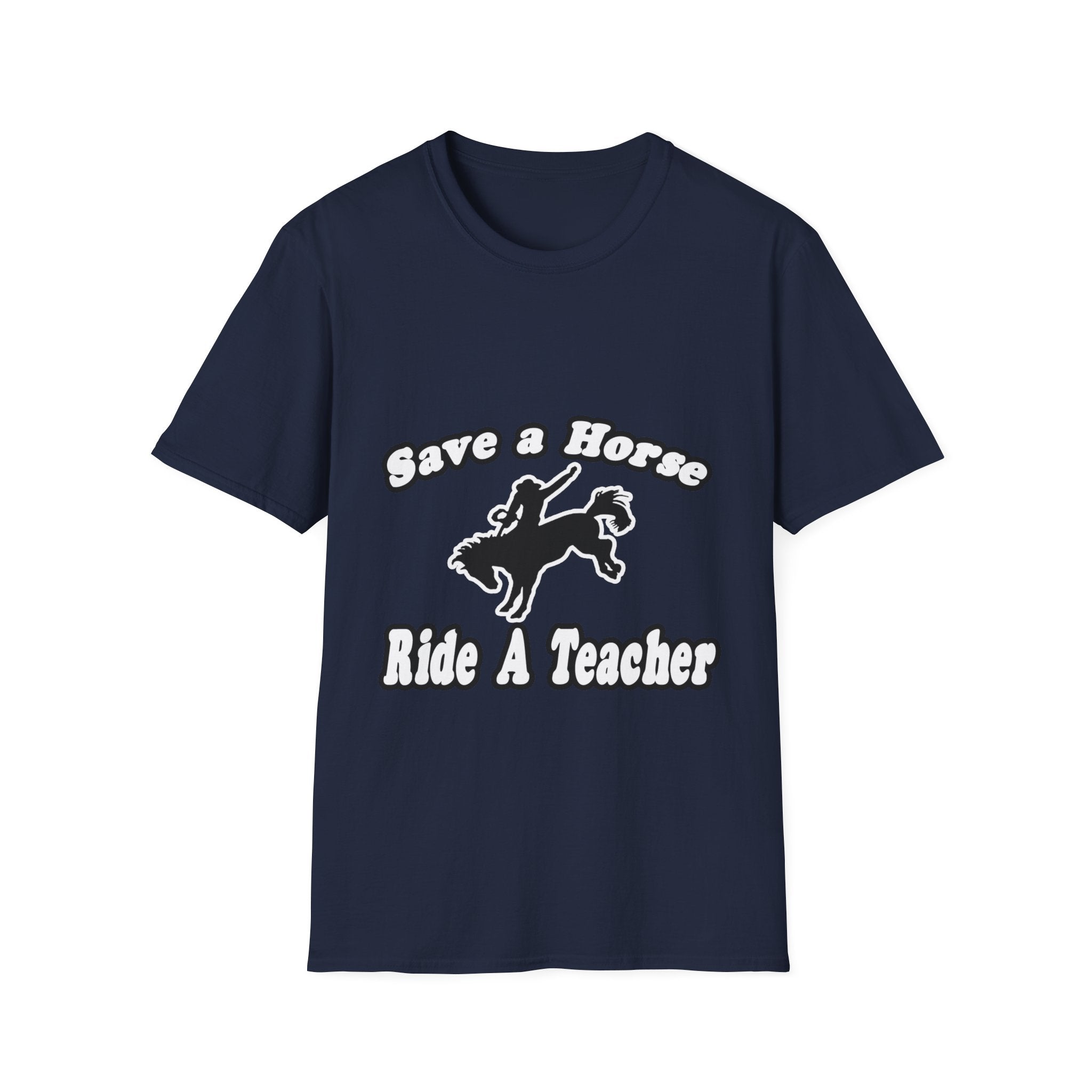 save horse ride teacher - Unisex Softstyle T-Shirt