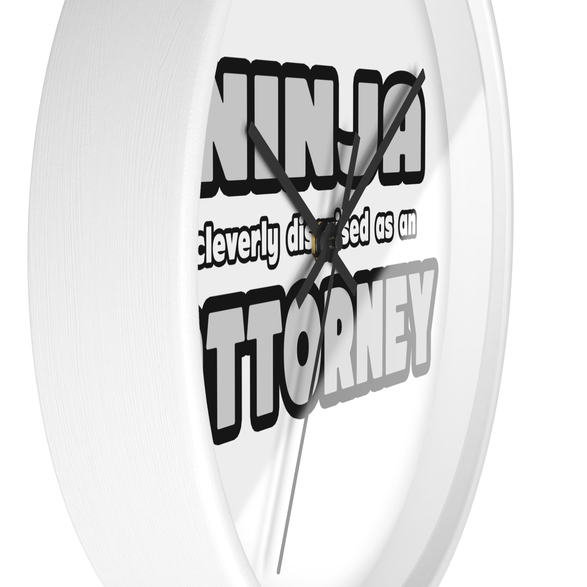 Ninja Cleverly Disguised As An Attorney - Wall Clock