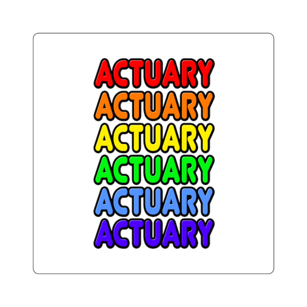 Rainbow Actuary - Square Stickers