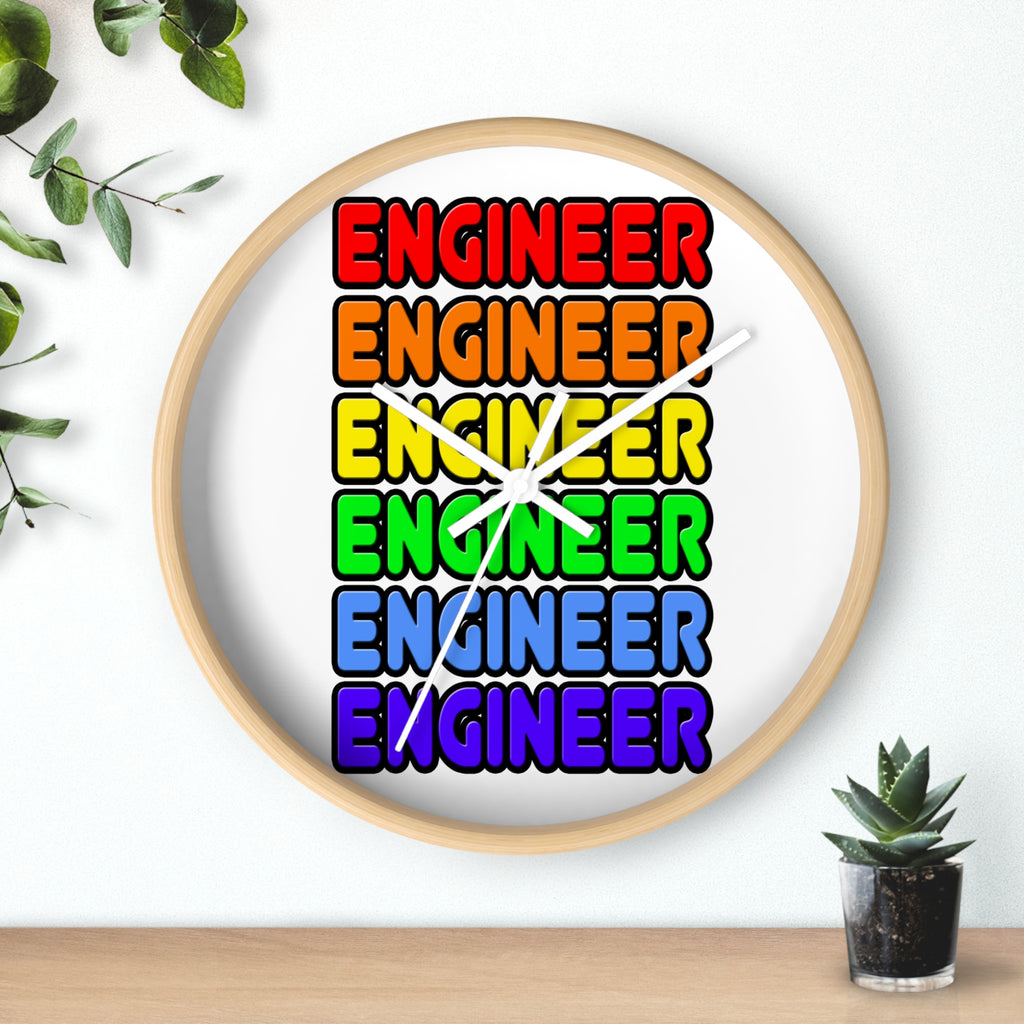 Rainbow Engineer - Wall Clock