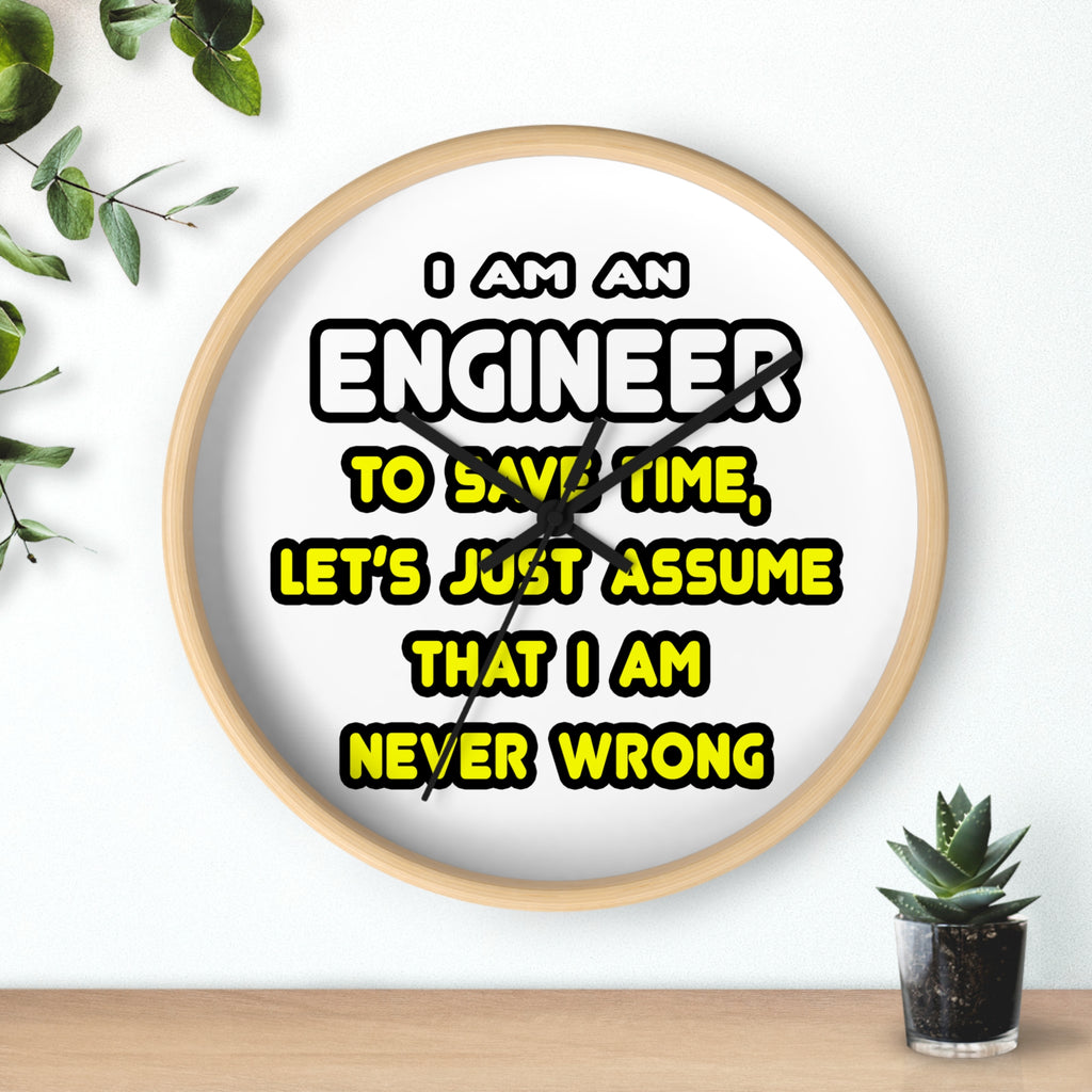 Funny Engineer T Shirts and Gifts - Wall Clock
