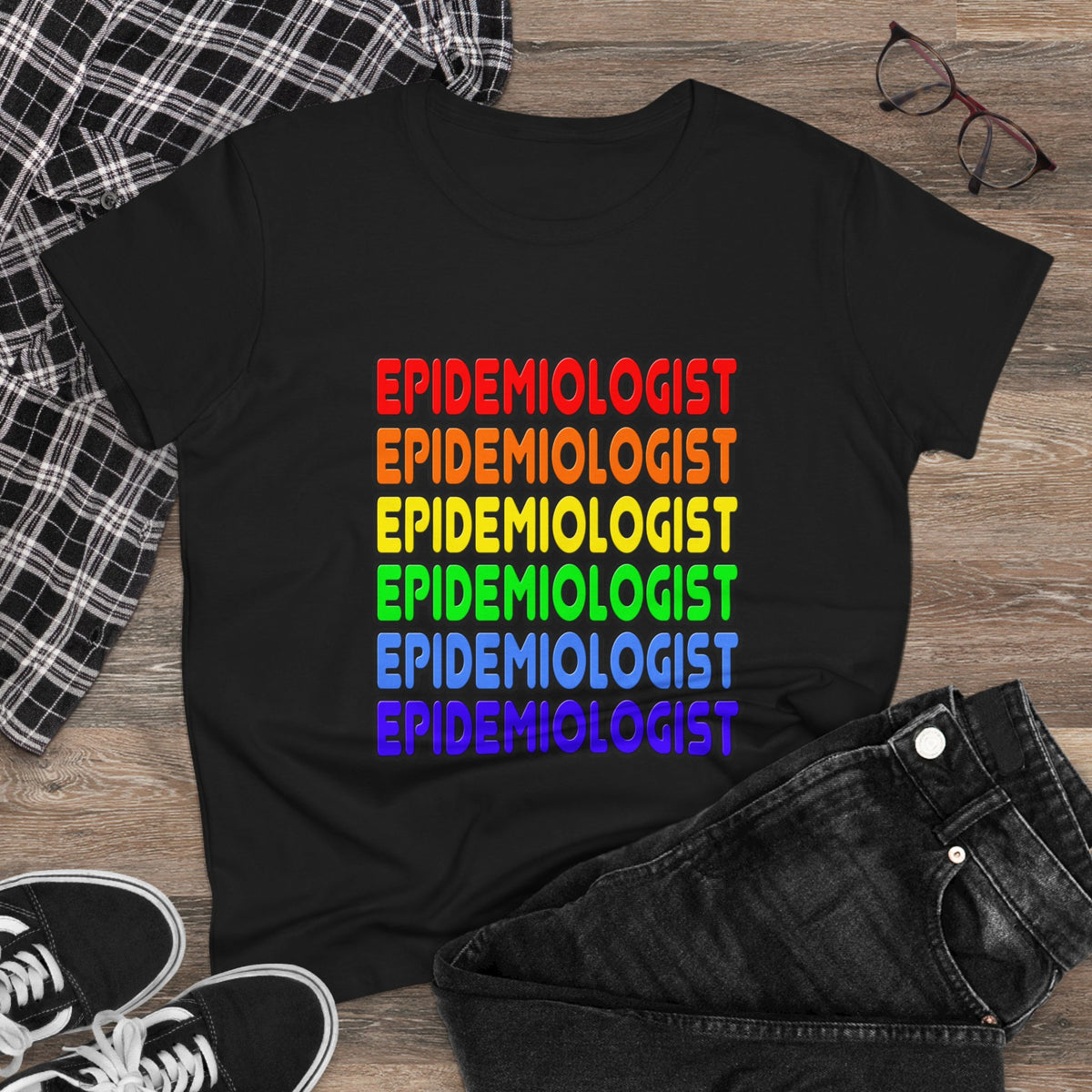 Rainbow Epidemiologist - Women's Midweight Cotton Tee