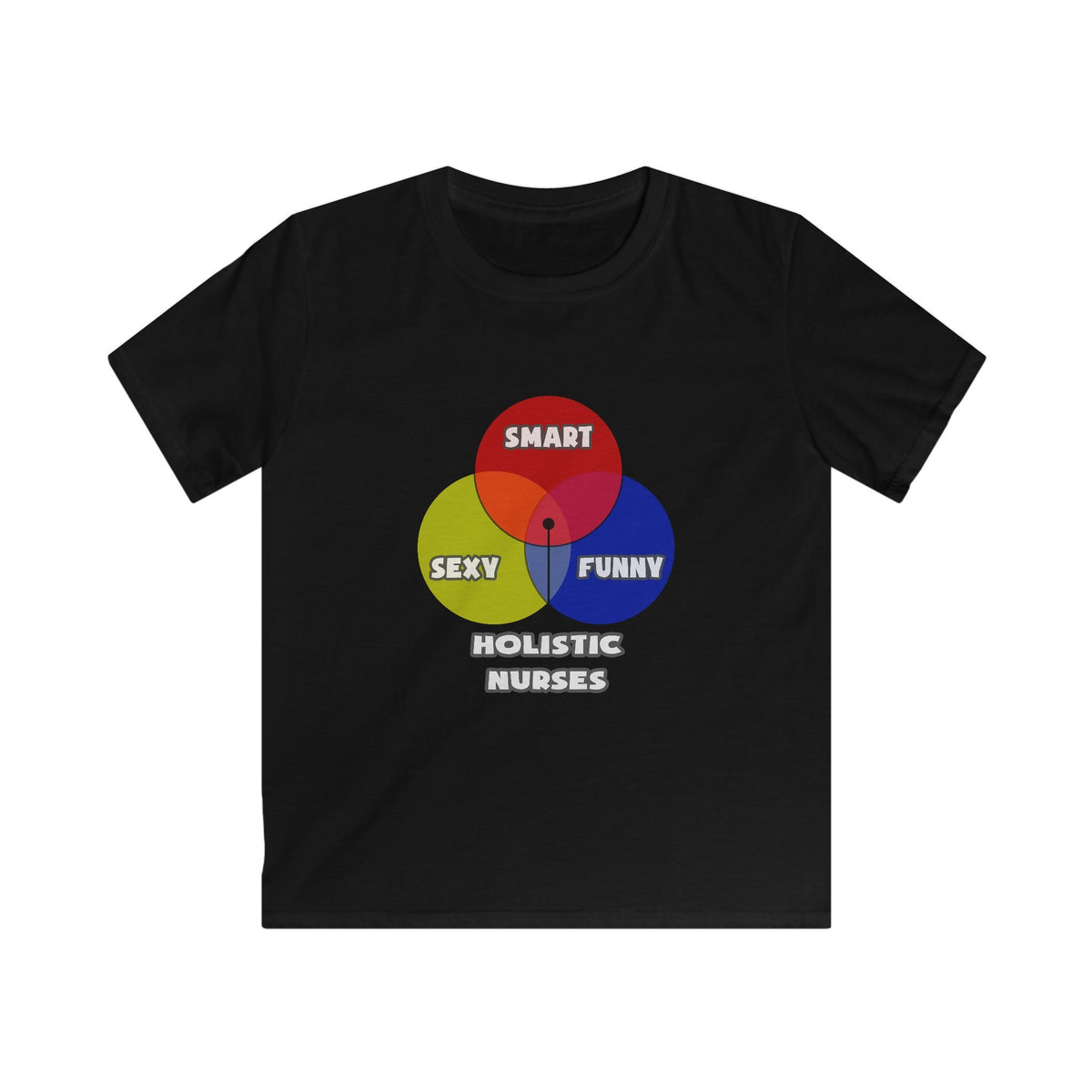 Venn Diagram .. Holistic Nurses - Kids Softstyle Tee
