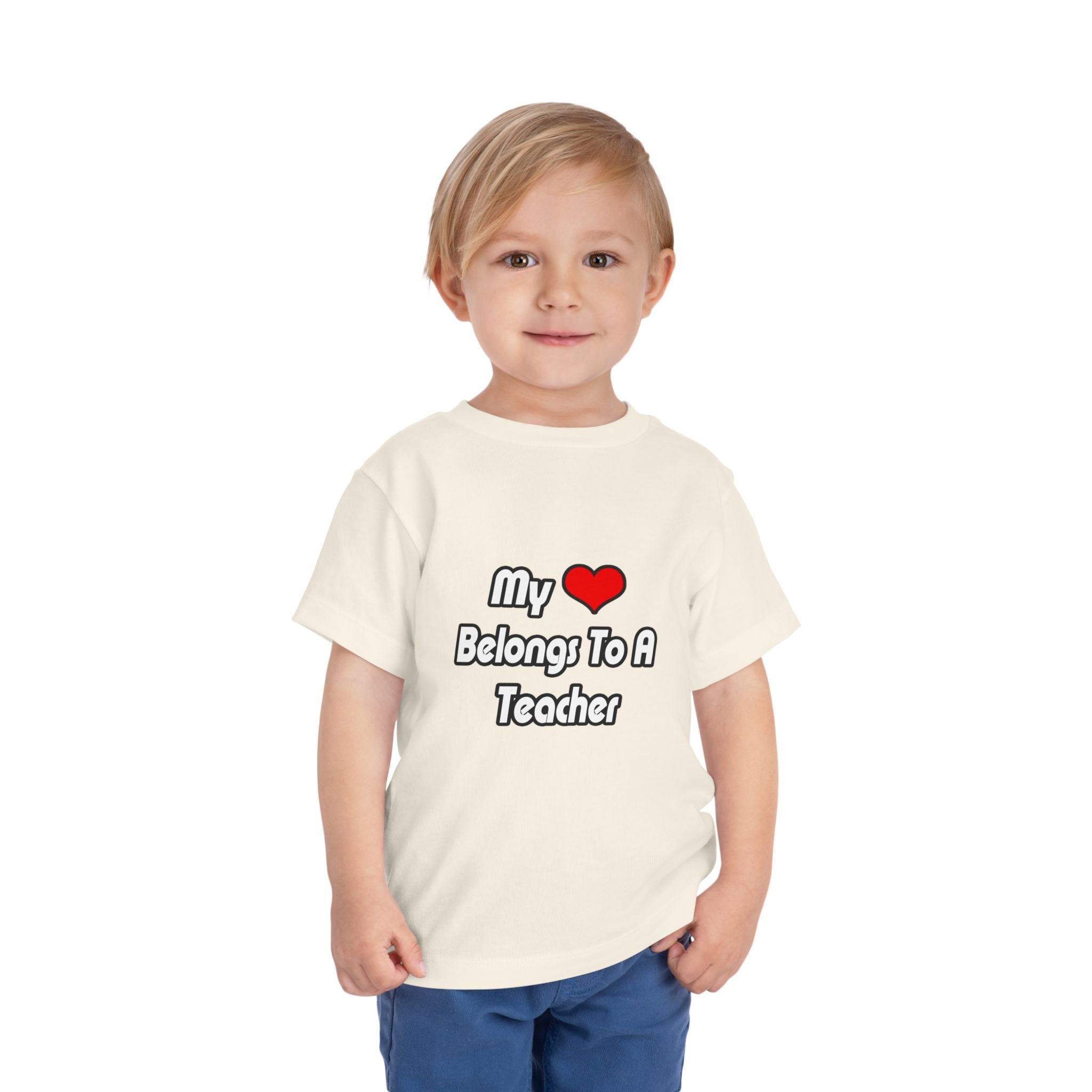 My Heart Belongs To A Teacher - Toddler Short Sleeve Tee