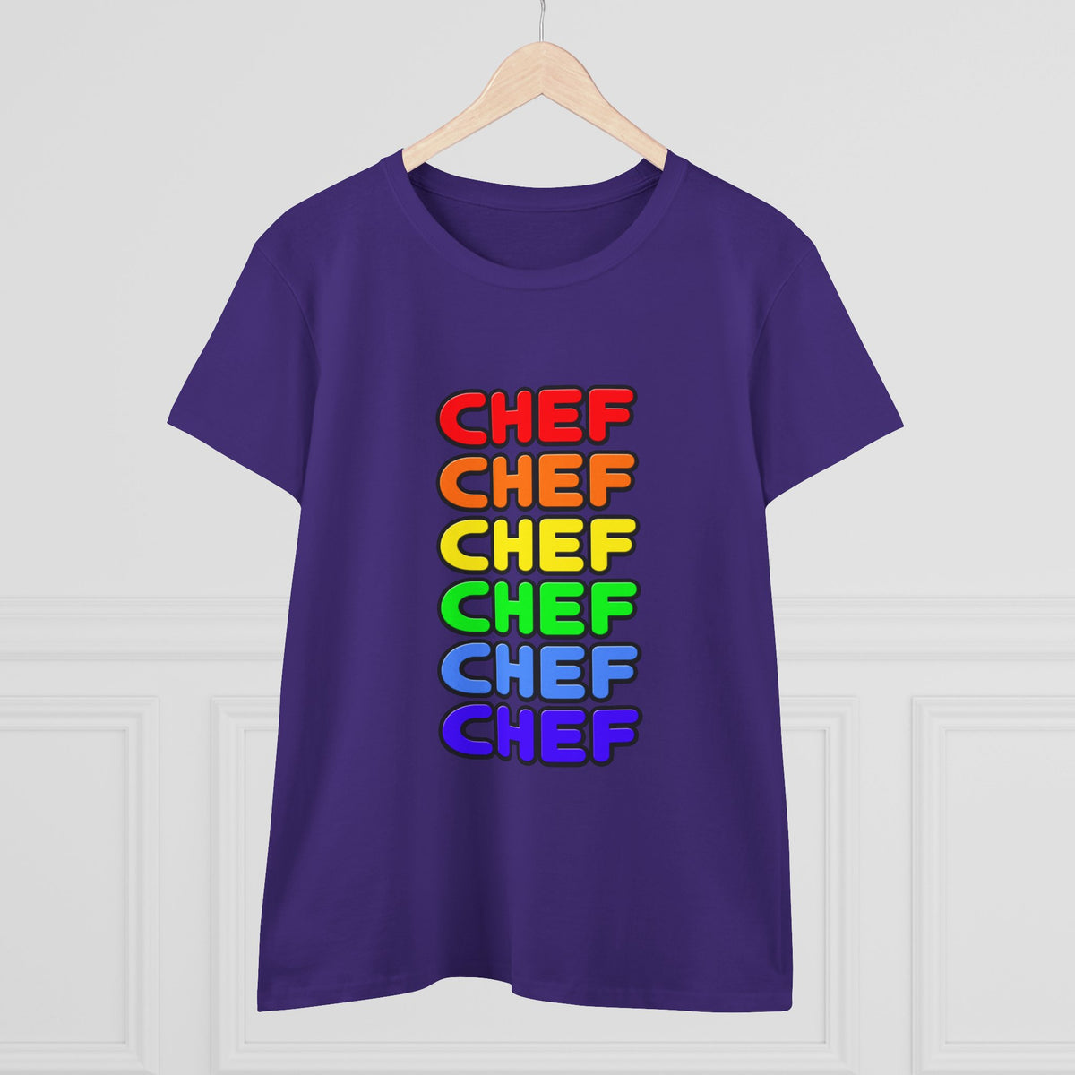 Rainbow Chef - Women's Midweight Cotton Tee