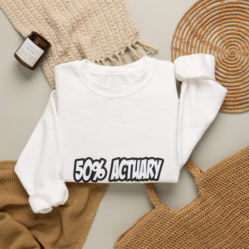 Half Actuary...Half Superhero - Unisex Heavy Blend™ Crewneck Sweatshirt