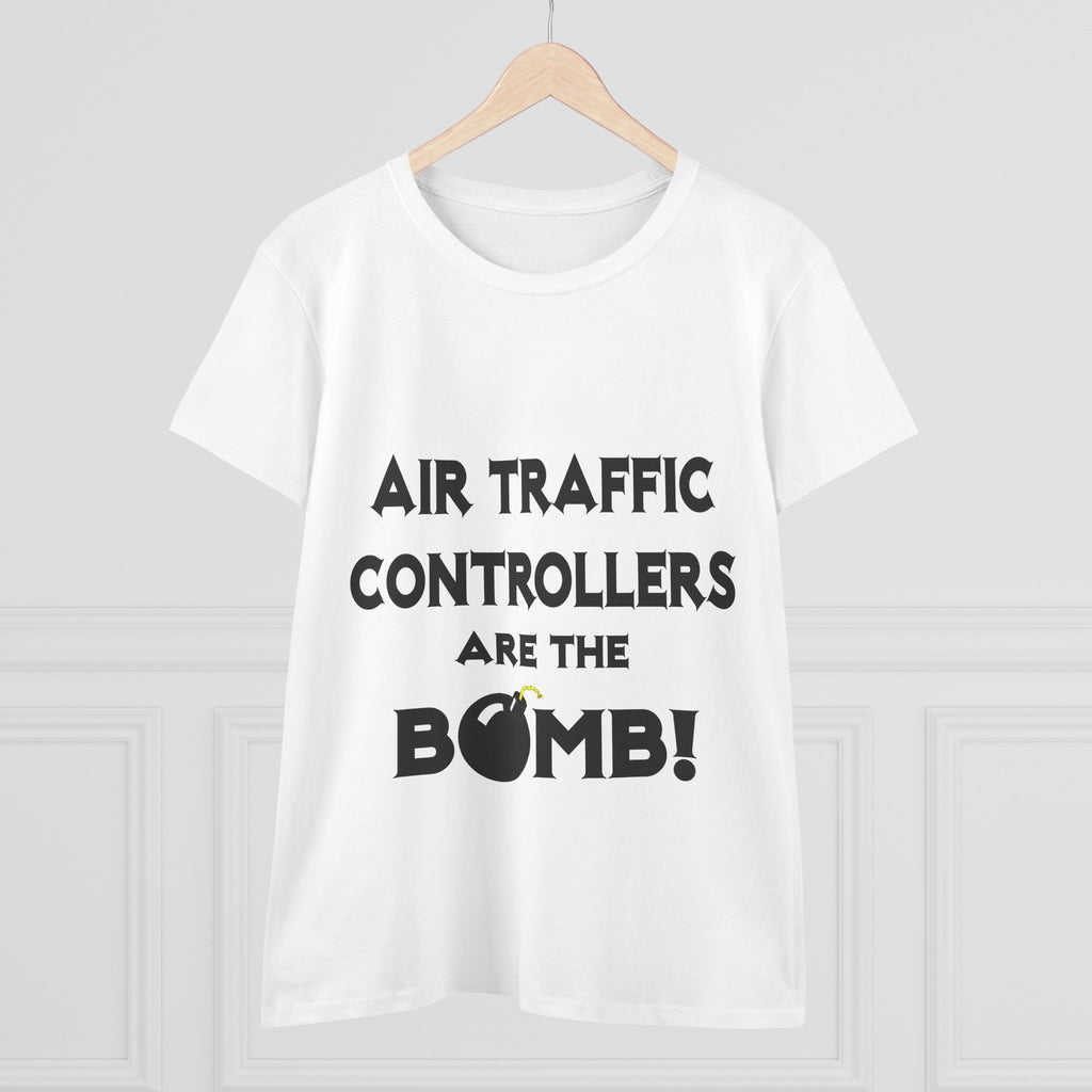 Air Traffic Controllers Are The Bomb! - Women's Midweight Cotton Tee