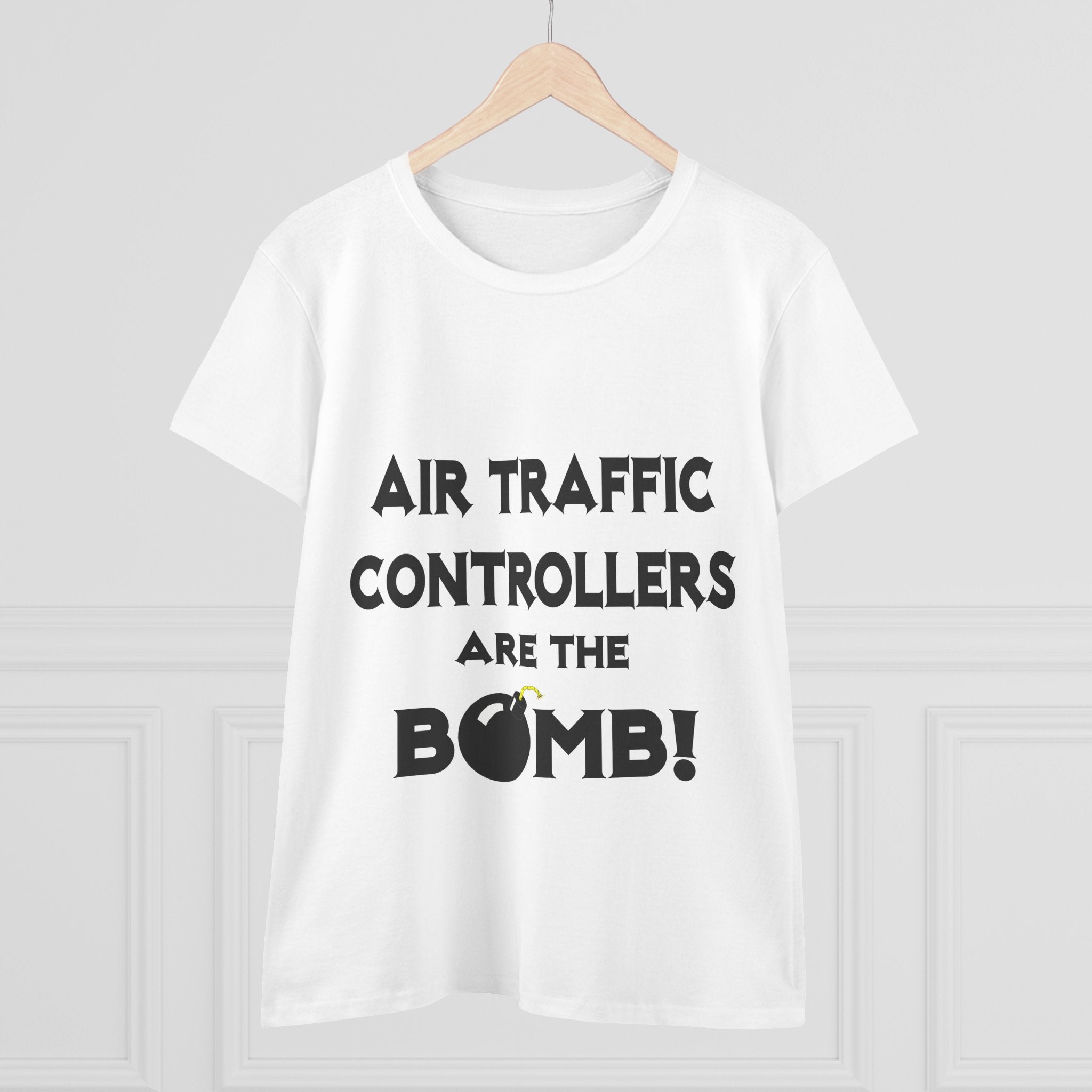 Air Traffic Controllers Are The Bomb! - Women's Midweight Cotton Tee