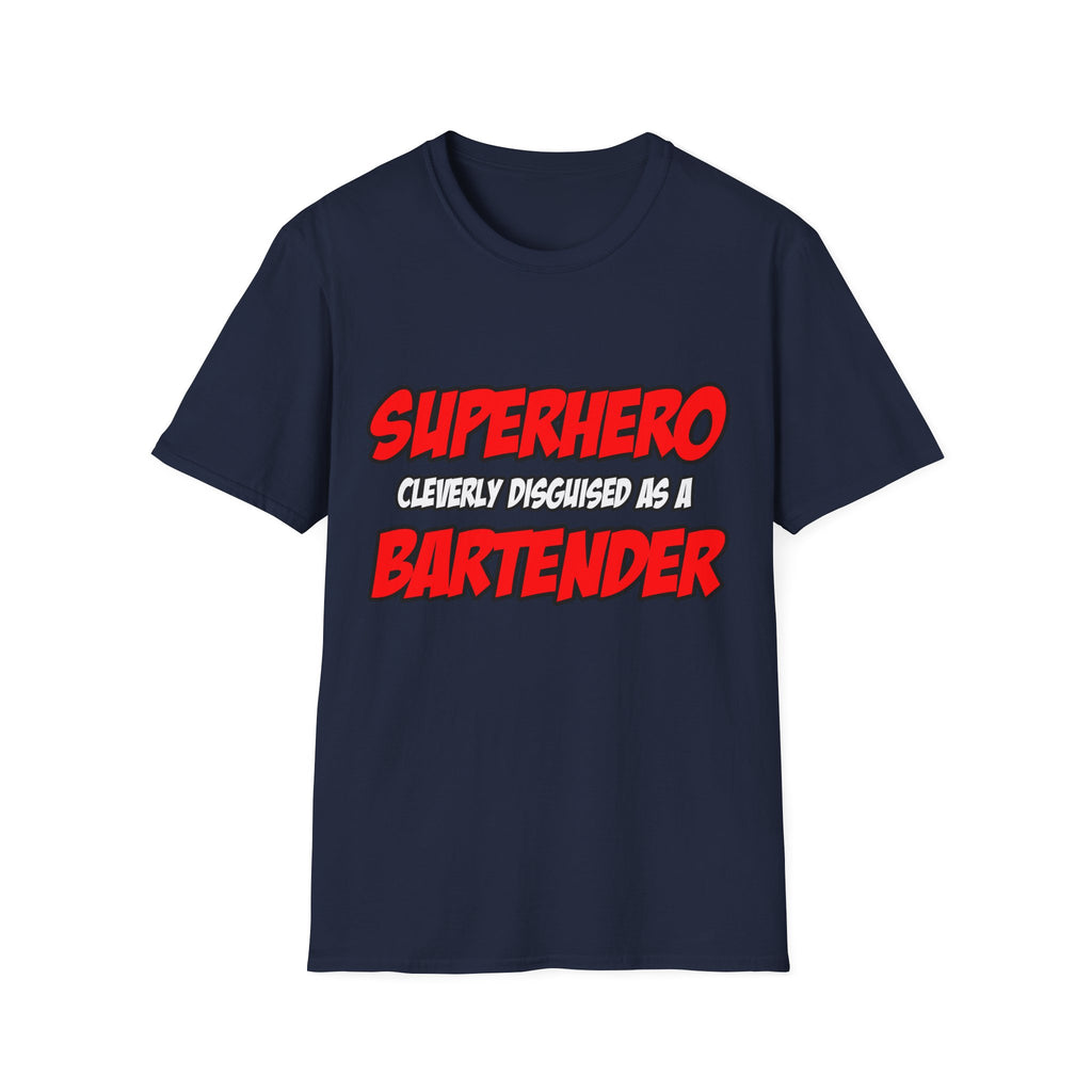Superhero...Bartender - Unisex Softstyle T-Shirt