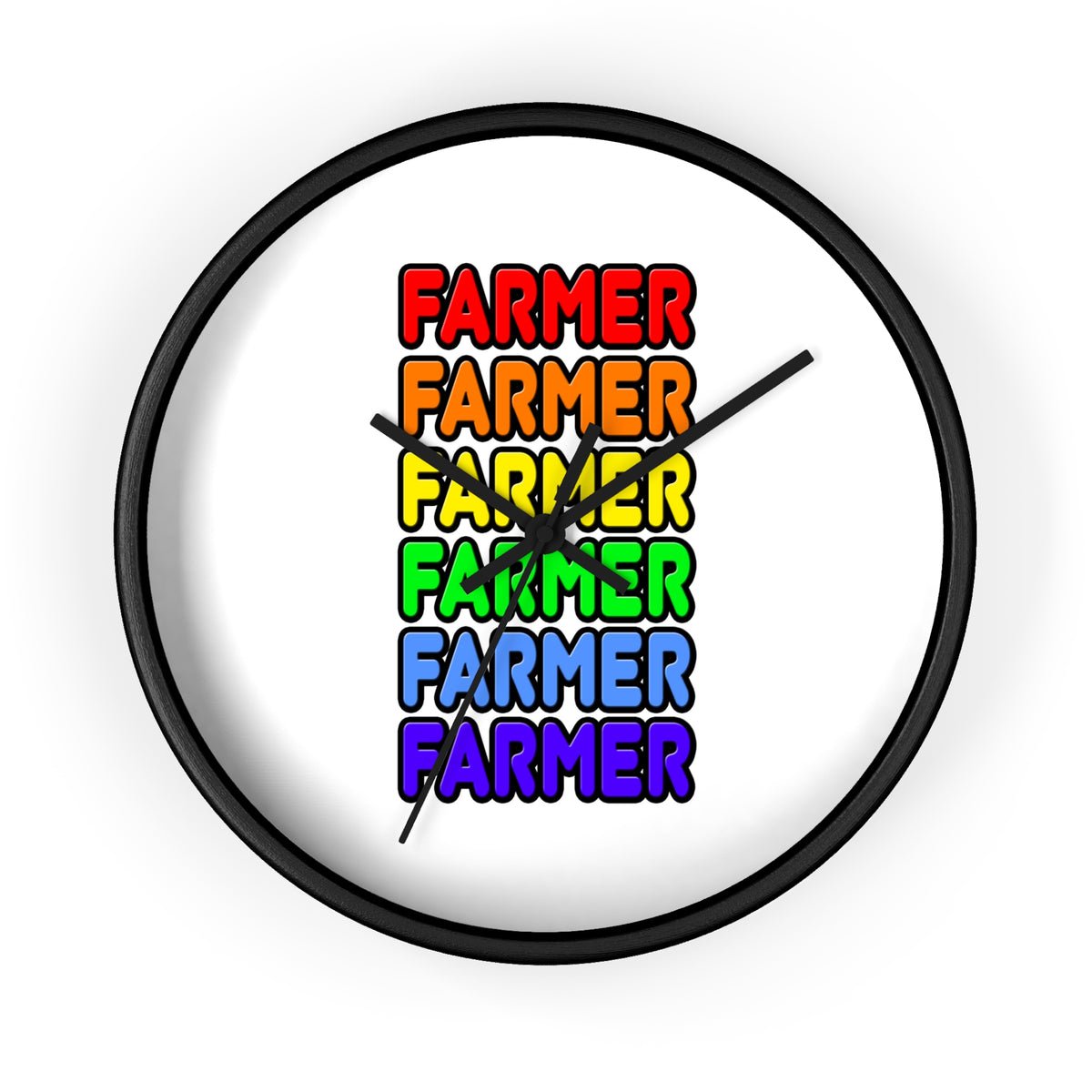 Rainbow Farmer - Wall Clock