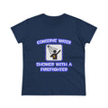 Conserve Water .. Shower With a Firefighter - Women's Midweight Cotton Tee