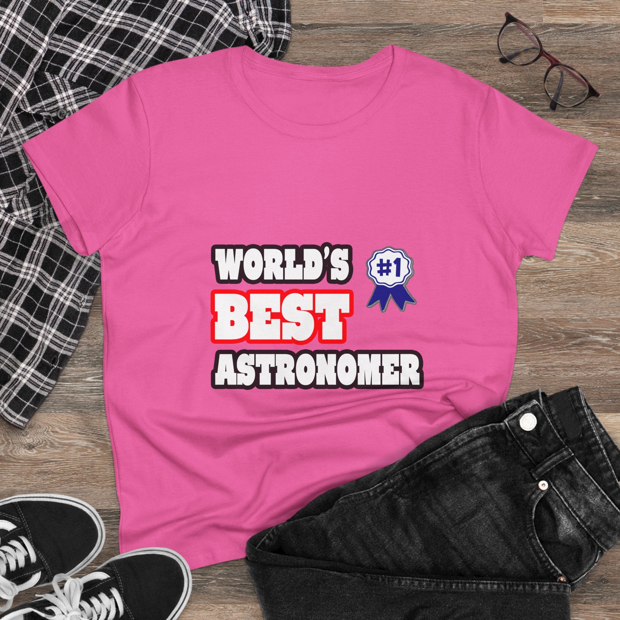 World's Best Astronomer - Women's Midweight Cotton Tee