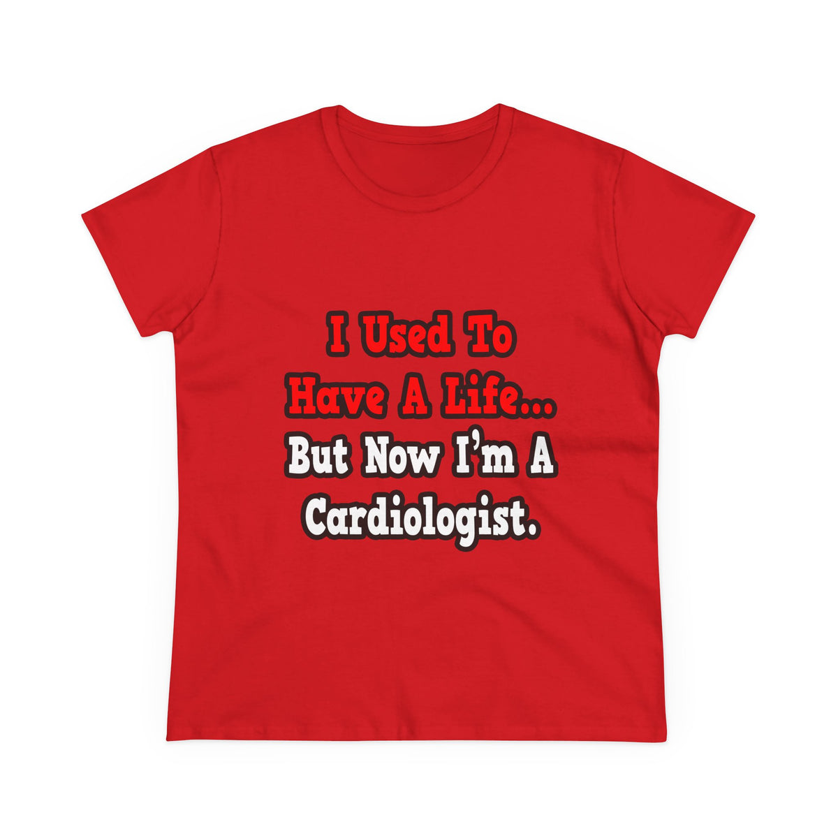 I Used to Have a Life...Cardiologist - Women's Midweight Cotton Tee