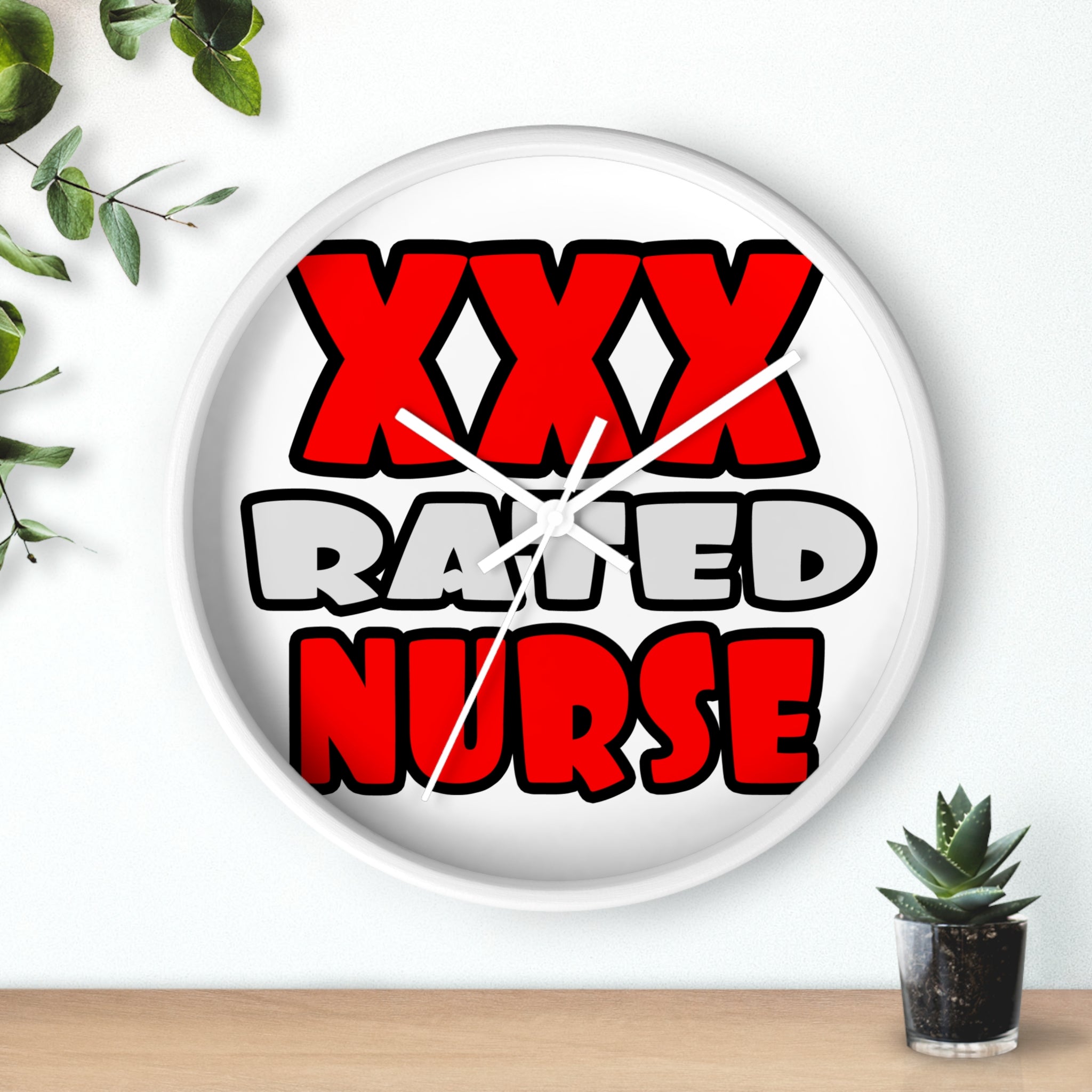 XXX Rated Nurse - Wall Clock