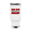 Rock Star...Audiologist - Stainless Steel Travel Mug with Handle, 14oz