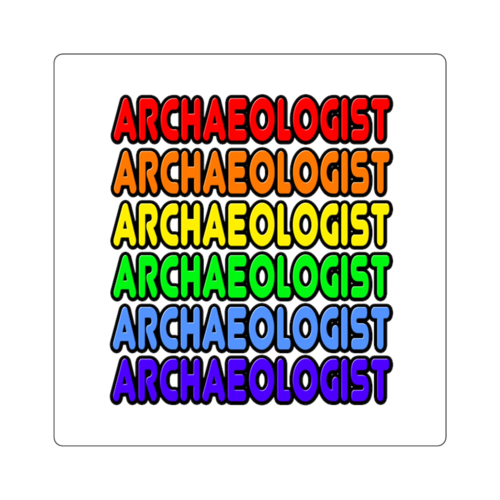 Rainbow Archaeologist - Square Stickers