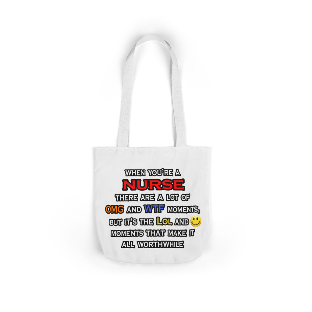 Nurse ... OMG WTF LOL - Canvas Tote Bag, 5-Color Straps