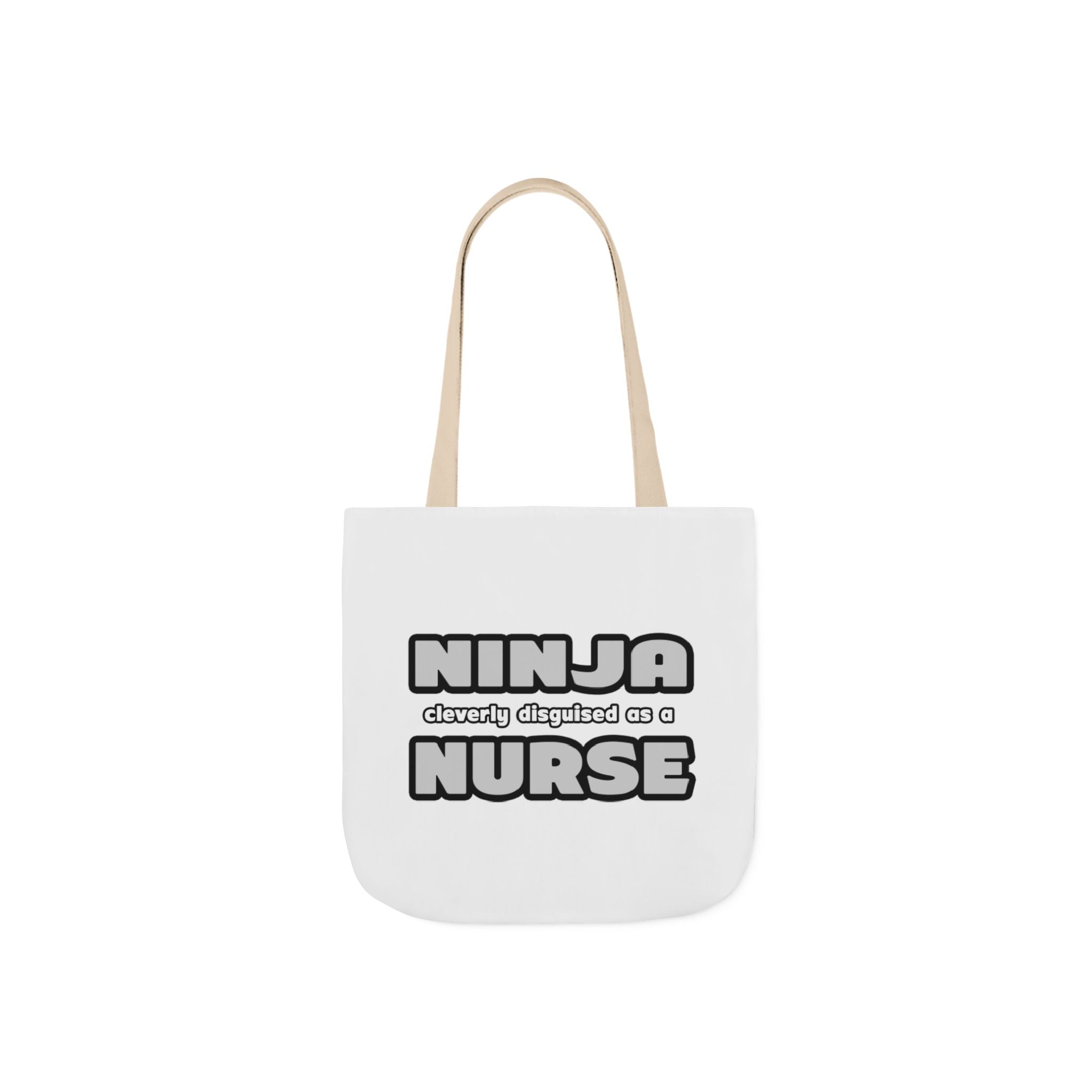 Ninja Cleverly Disguised As A Nurse - Canvas Tote Bag, 5-Color Straps