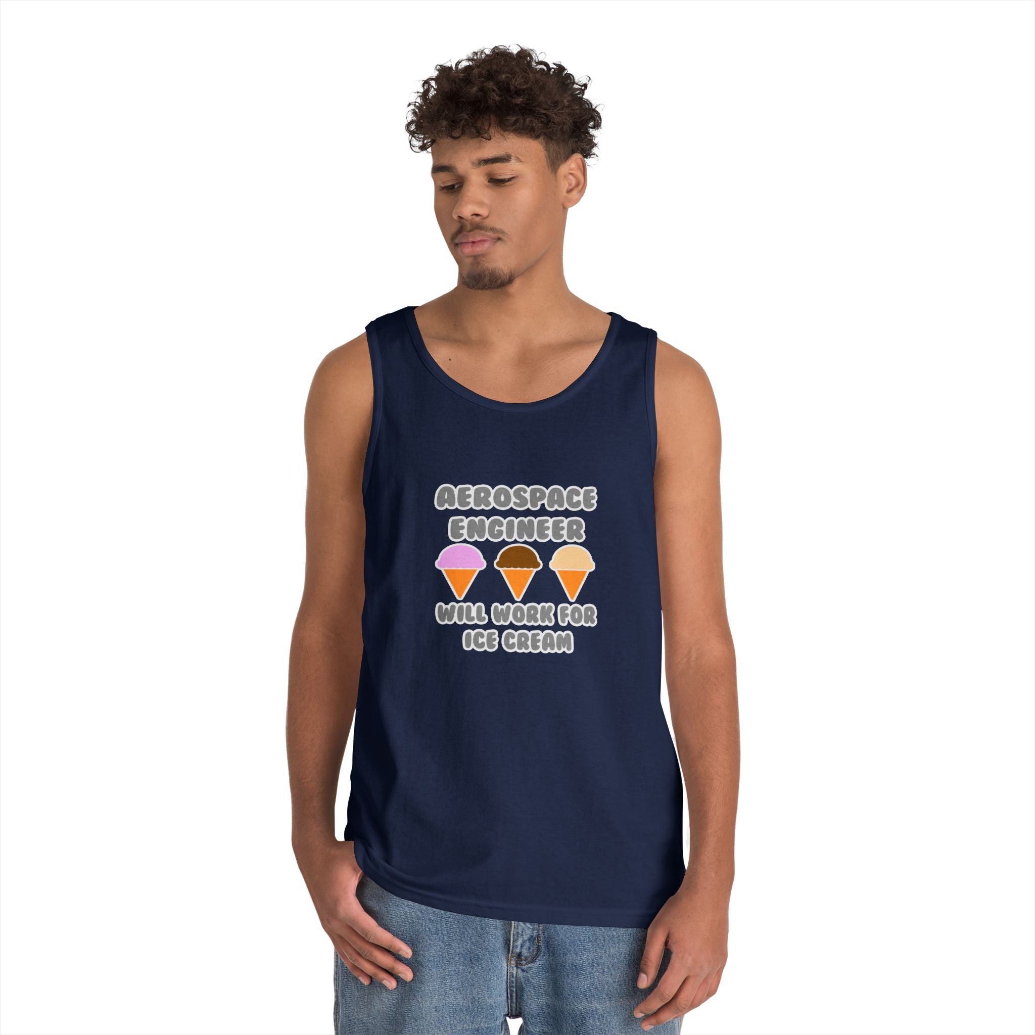 Aerospace Engineer ... Will Work For Ice Cream - Unisex Heavy Cotton Tank Top