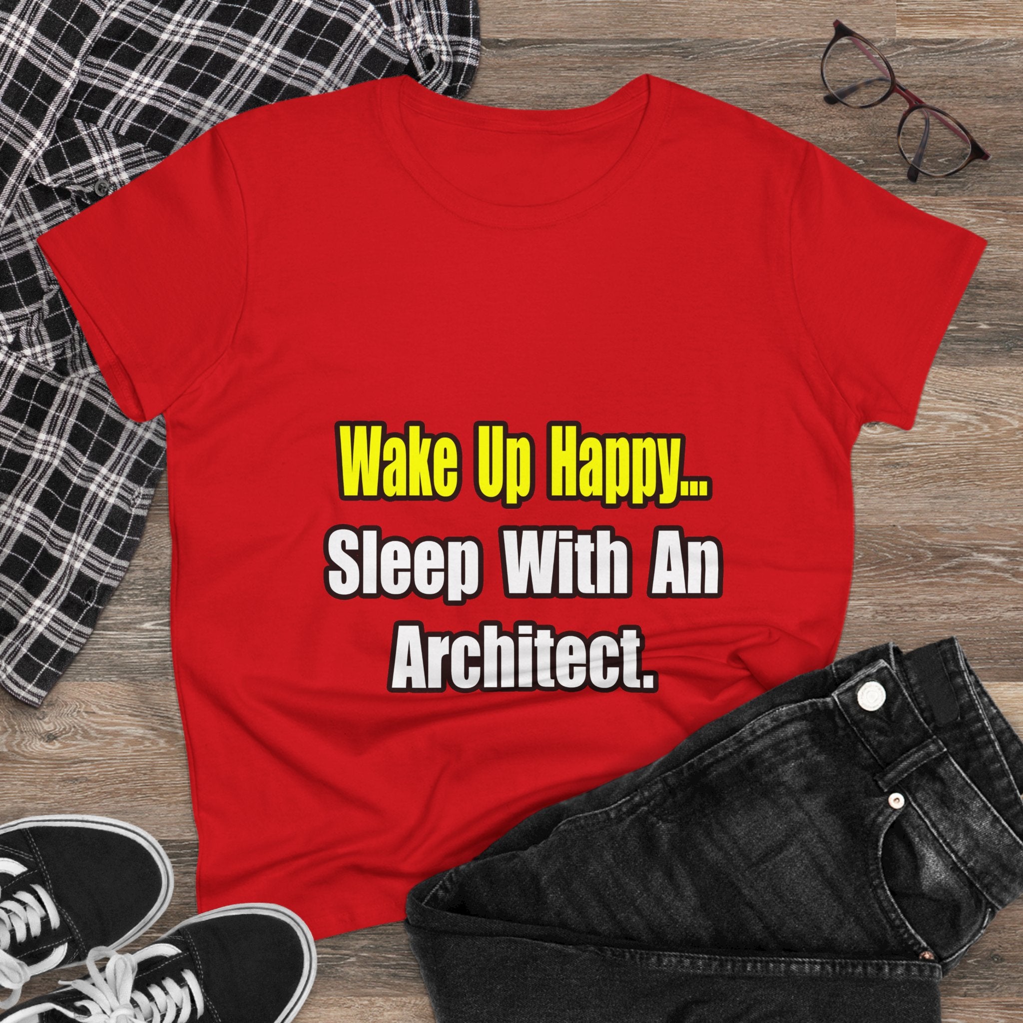 Sleep With an Architect - Women's Midweight Cotton Tee