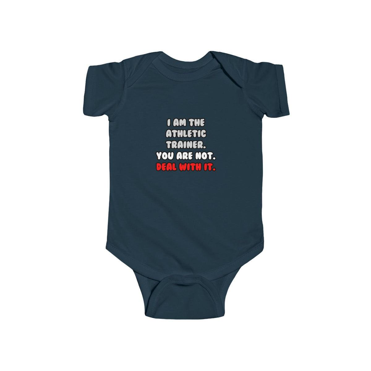 Deal With It ... Funny Athletic Trainer - Infant Fine Jersey Bodysuit