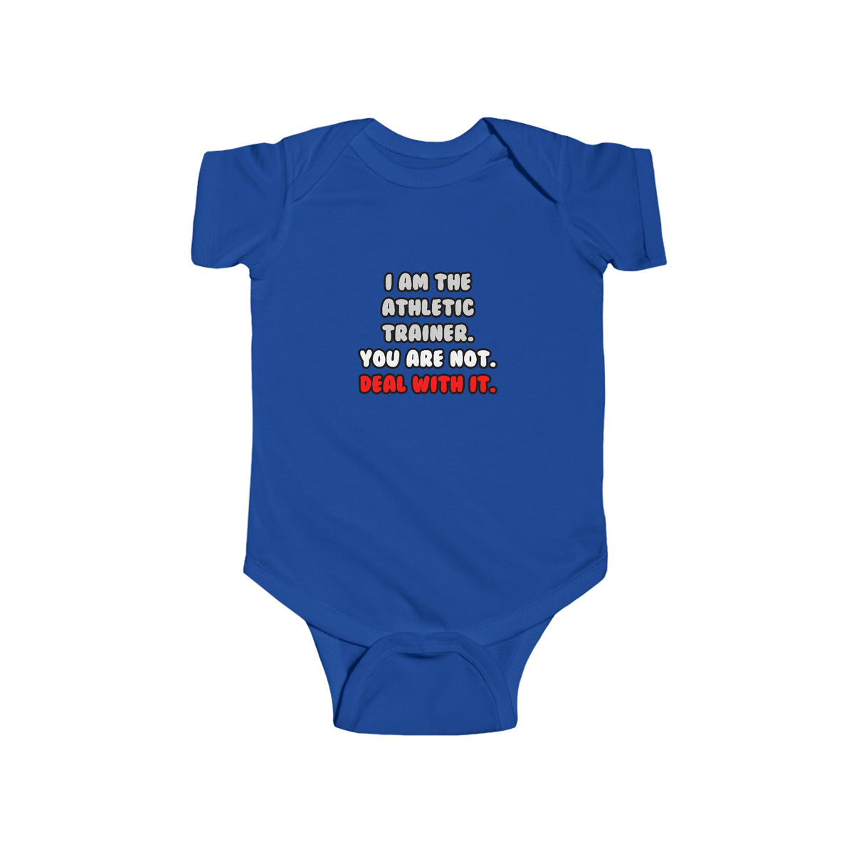 Deal With It ... Funny Athletic Trainer - Infant Fine Jersey Bodysuit