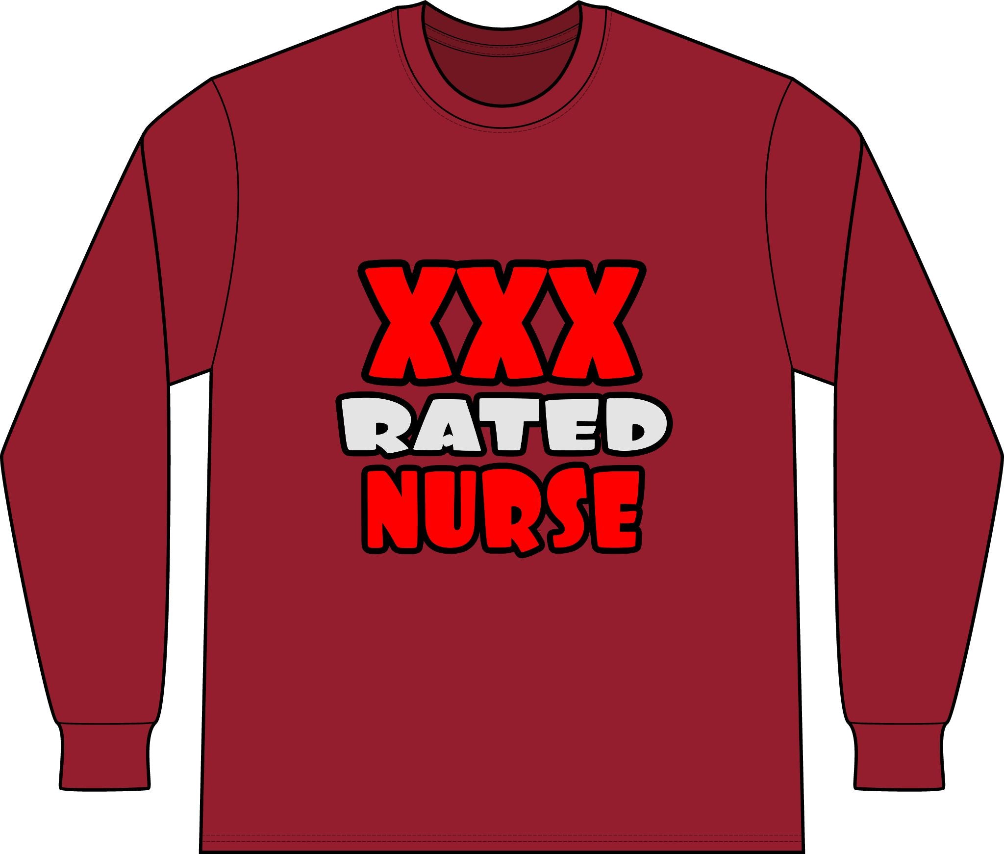 XXX Rated Nurse - Unisex Long Sleeve T-Shirt