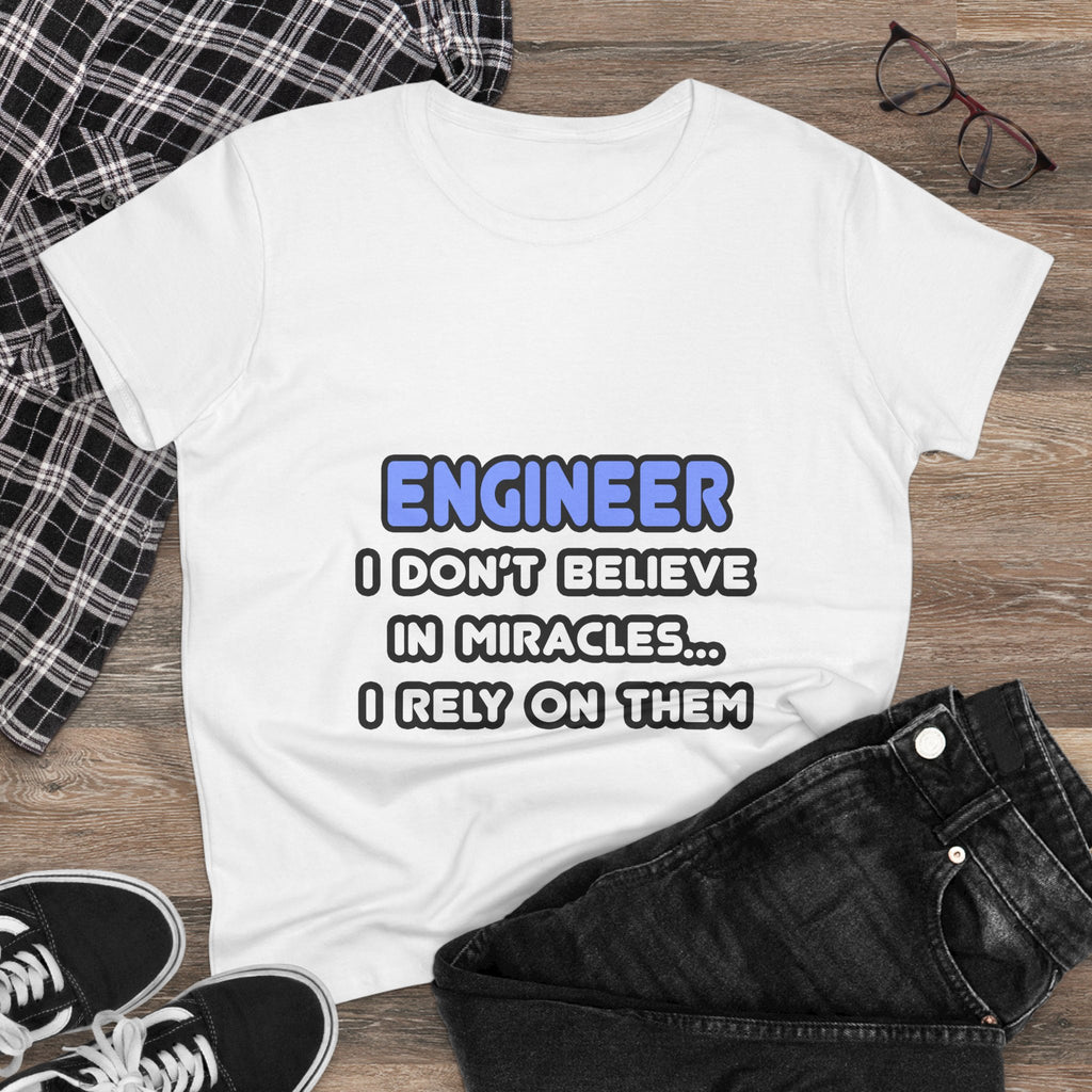 Miracles and Engineers - Women's Midweight Cotton Tee
