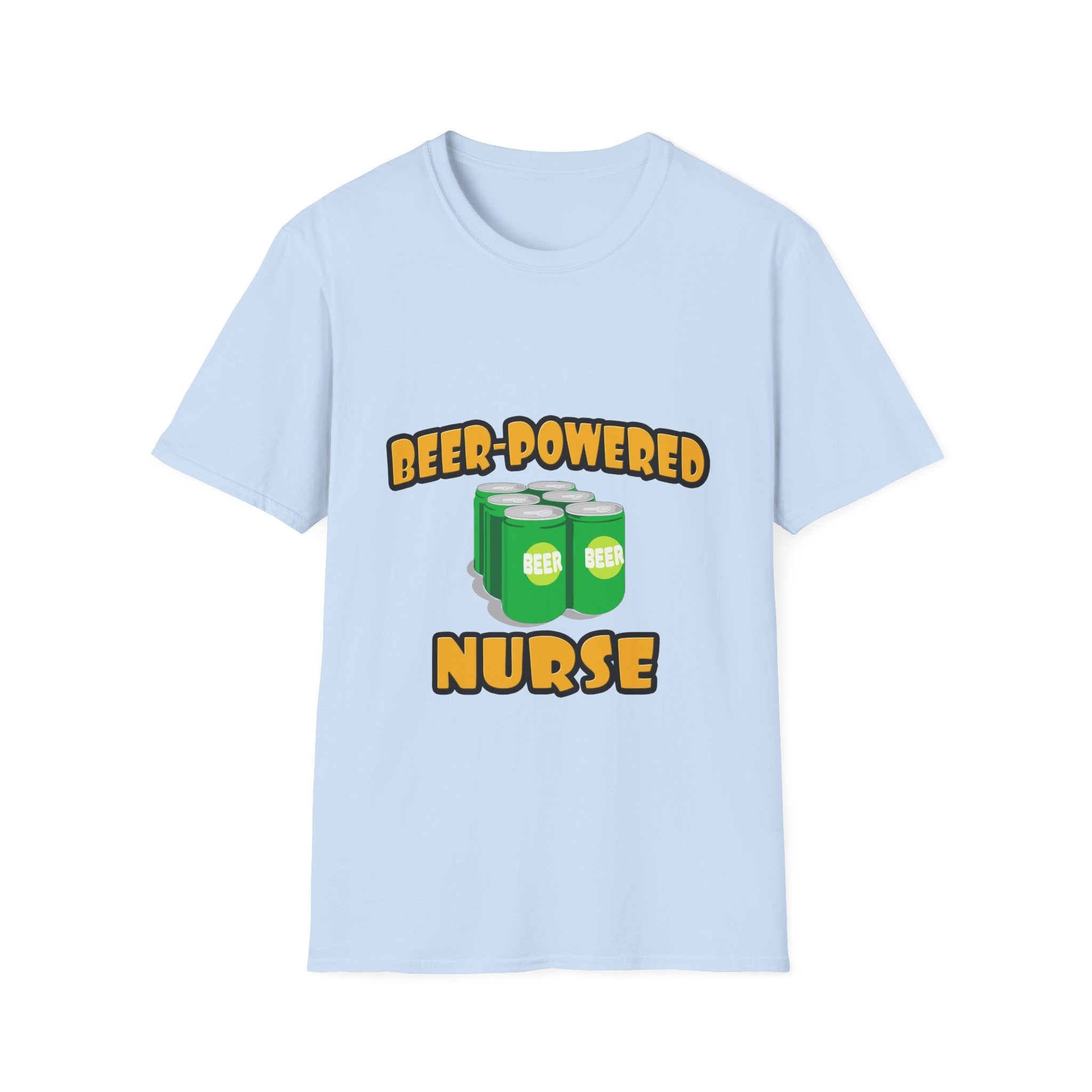 Beer Powered Nurse - Unisex Softstyle T-Shirt