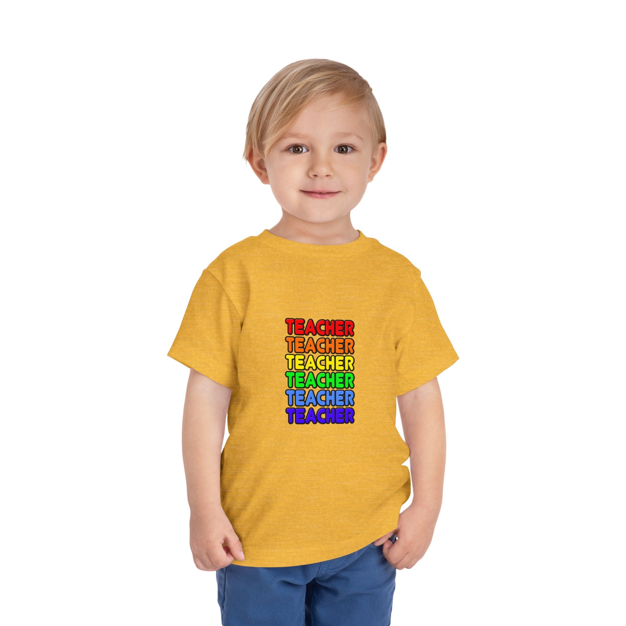 Rainbow Teacher - Toddler Short Sleeve Tee