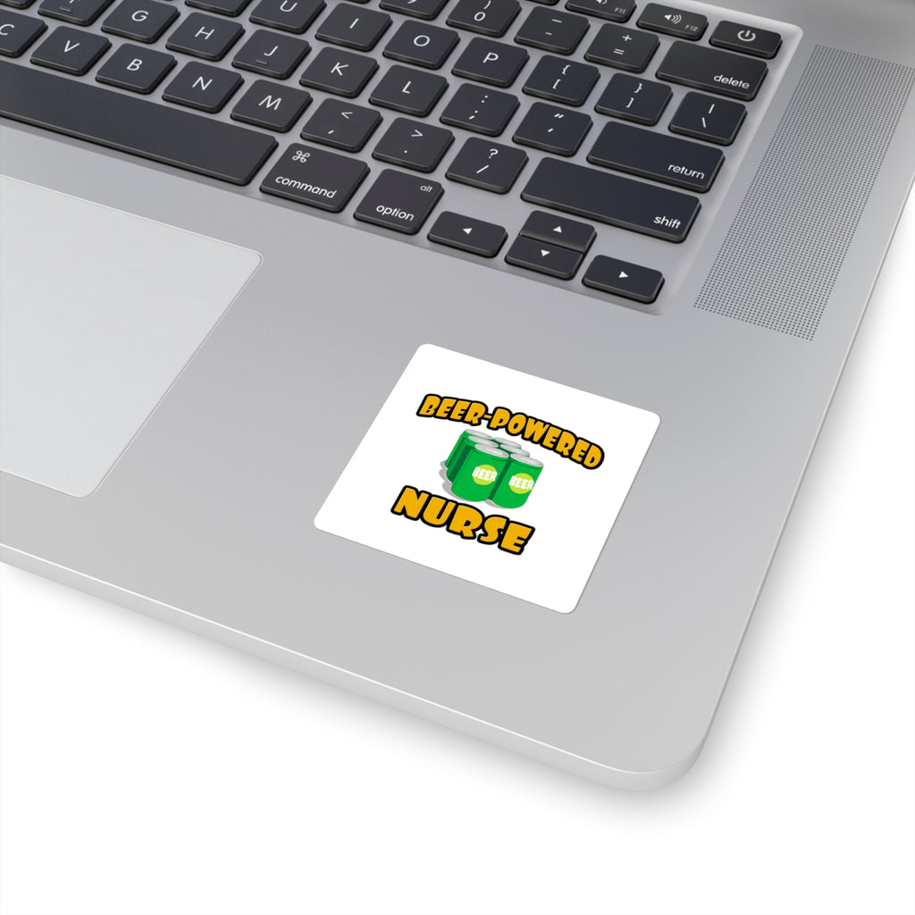Beer Powered Nurse - Square Stickers