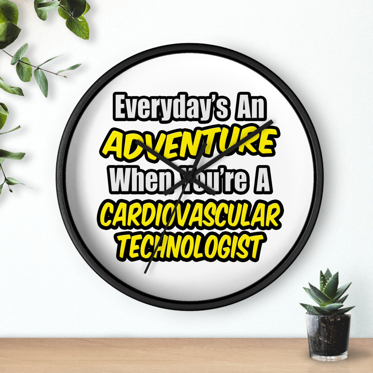 Everyday's An Adventure .. Cardiovascular Tech - Wall Clock