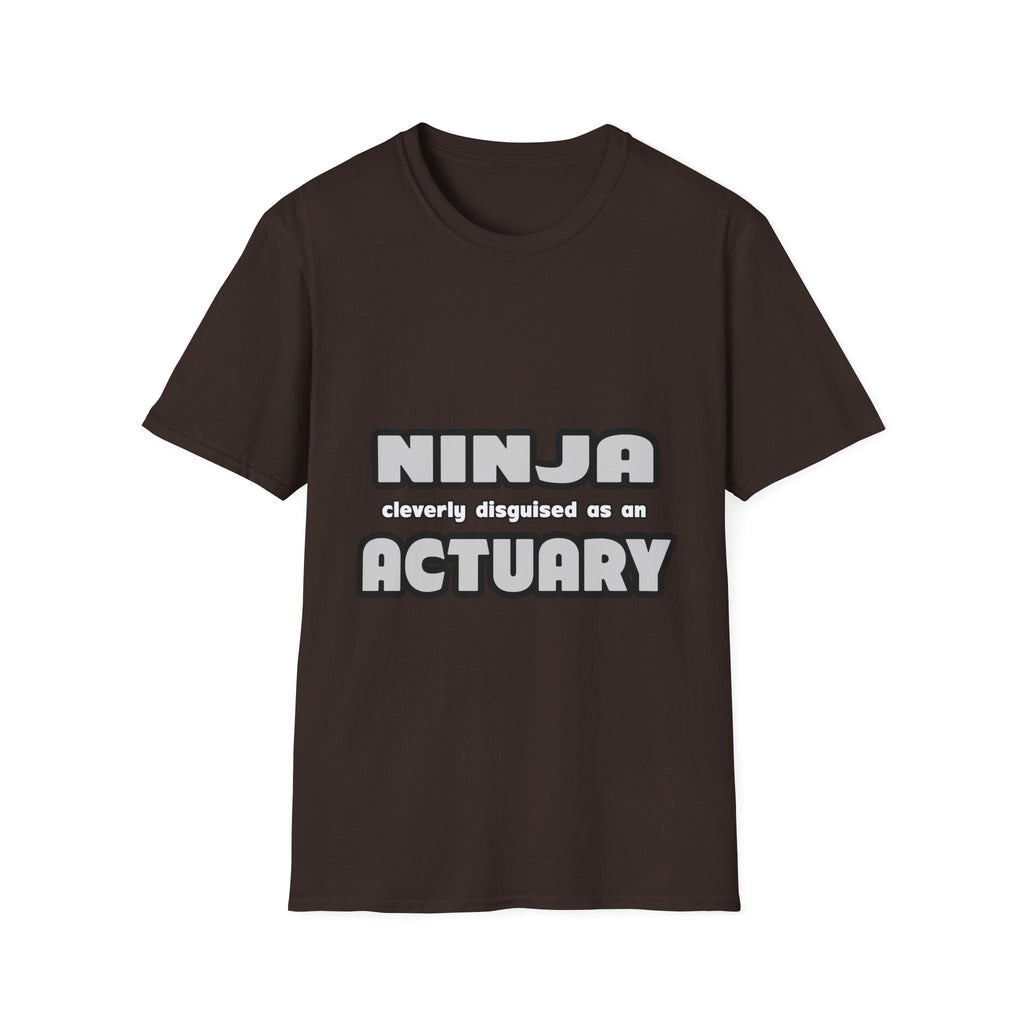 Ninja Cleverly Disguised As An Actuary - Unisex Softstyle T-Shirt