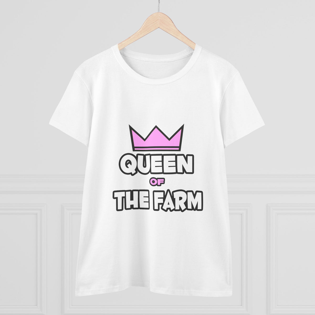Queen of The Farm - Women's Midweight Cotton Tee