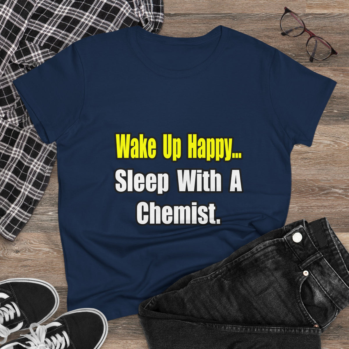 Sleep With Chemist - Women's Midweight Cotton Tee