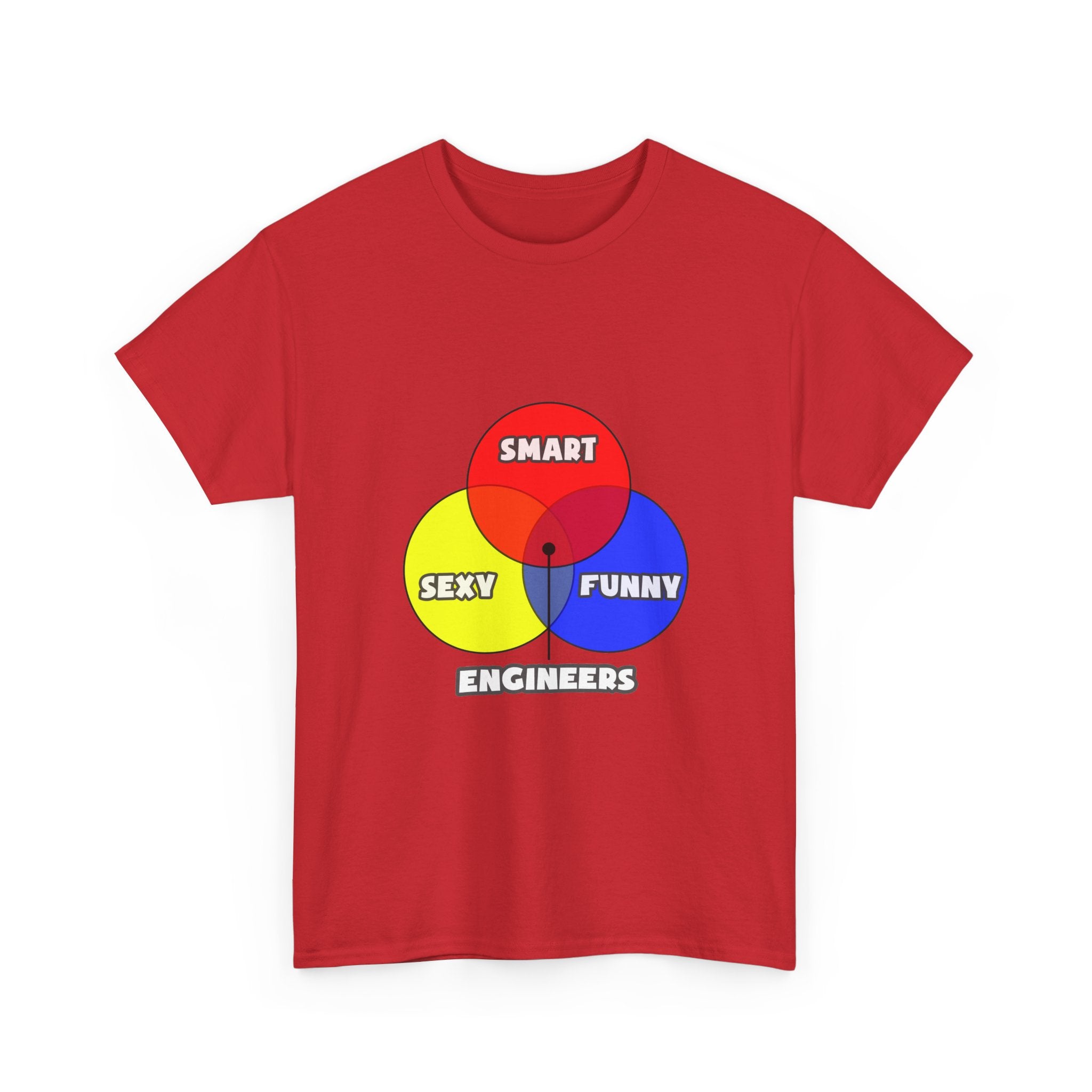Venn Diagram .. Engineers - Unisex Heavy Cotton Tee