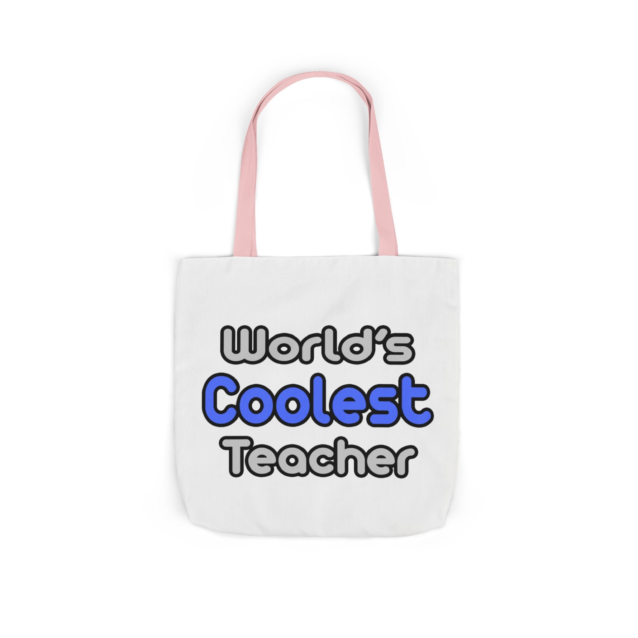 World's Coolest Teacher - Canvas Tote Bag, 5-Color Straps