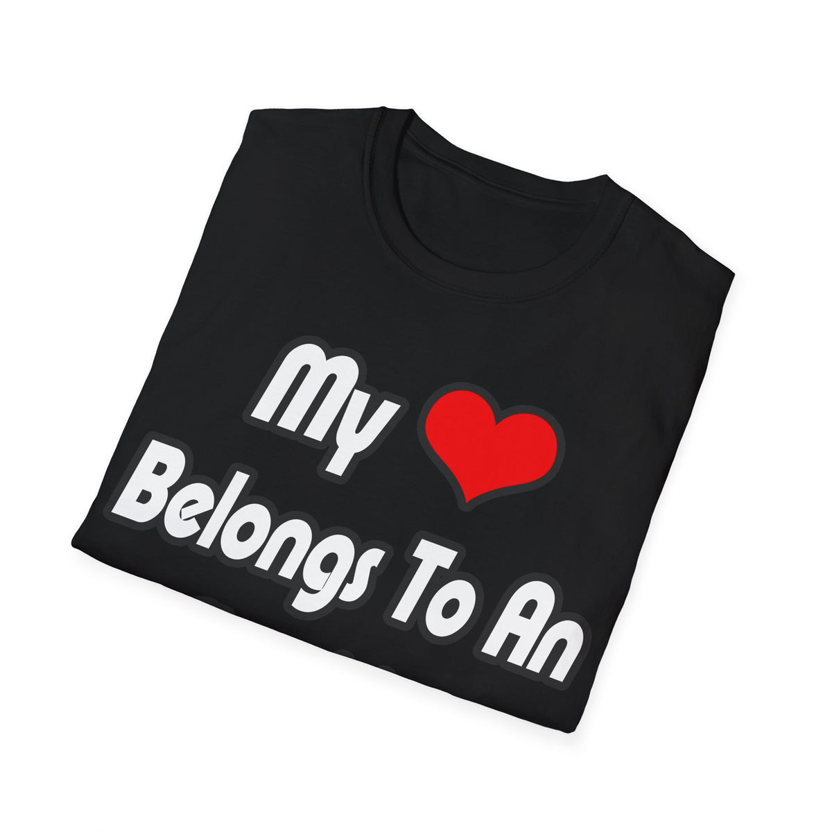 My Heart Belongs To An Electrician - Unisex Softstyle T-Shirt
