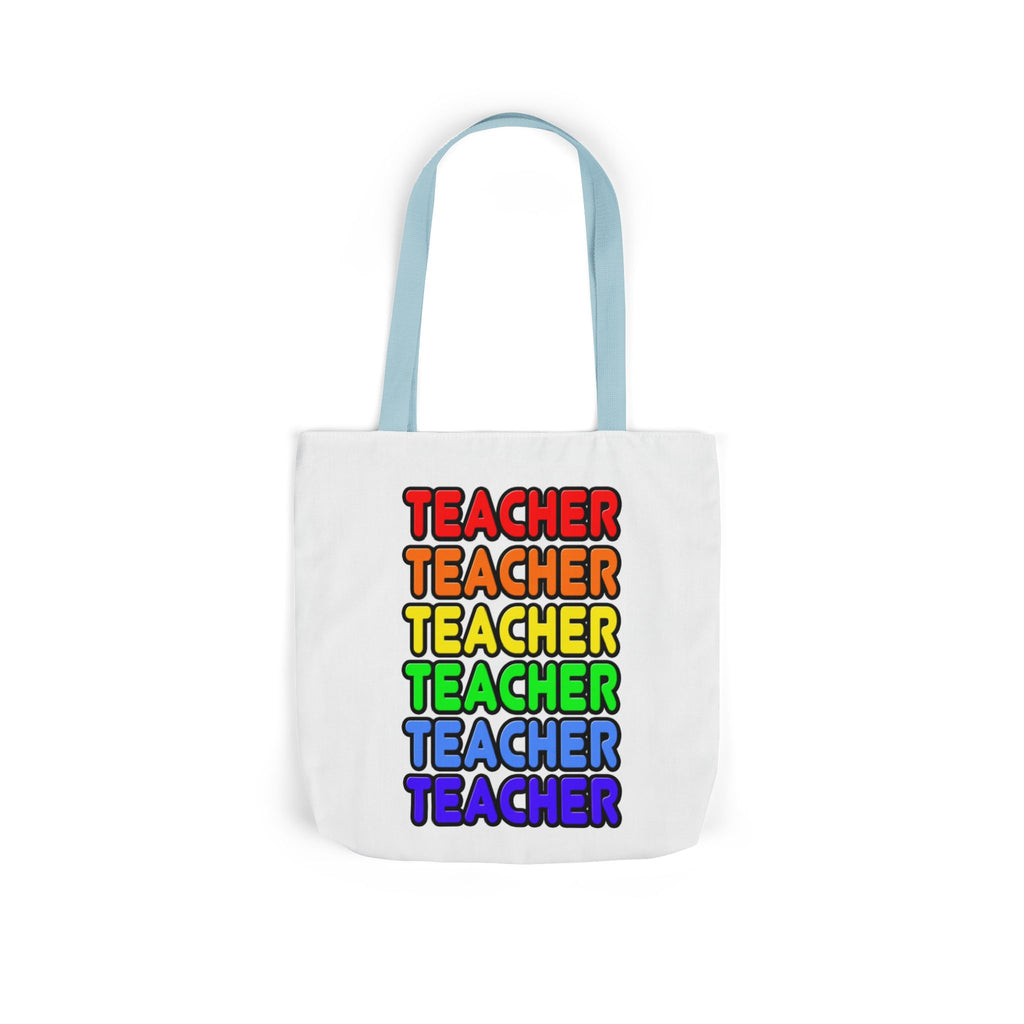 Rainbow Teacher - Canvas Tote Bag, 5-Color Straps