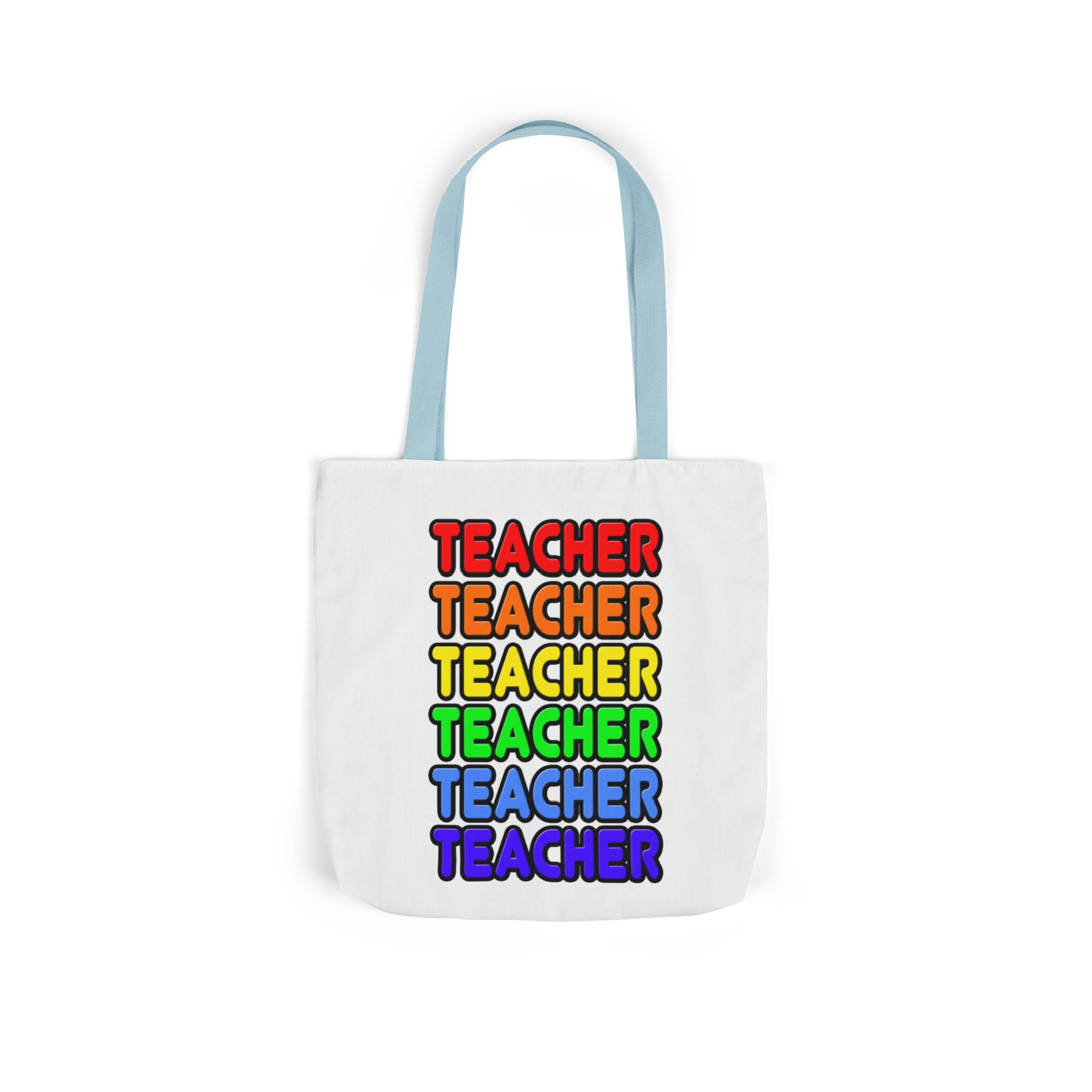 Rainbow Teacher - Canvas Tote Bag, 5-Color Straps
