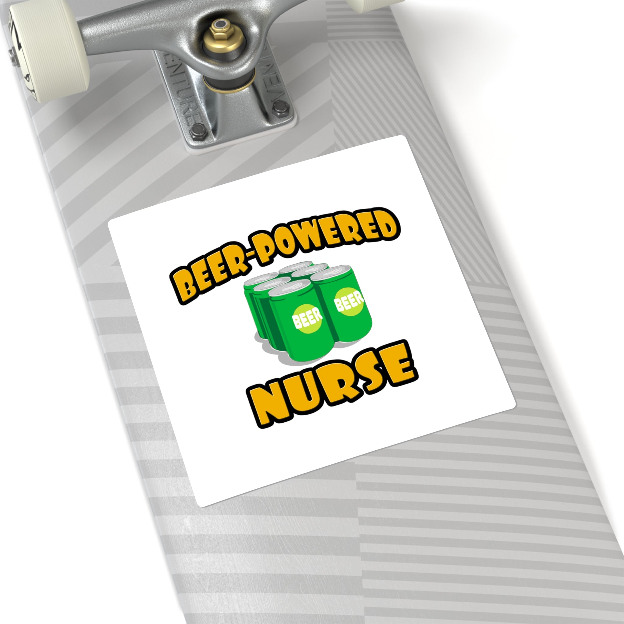 Beer Powered Nurse - Square Stickers