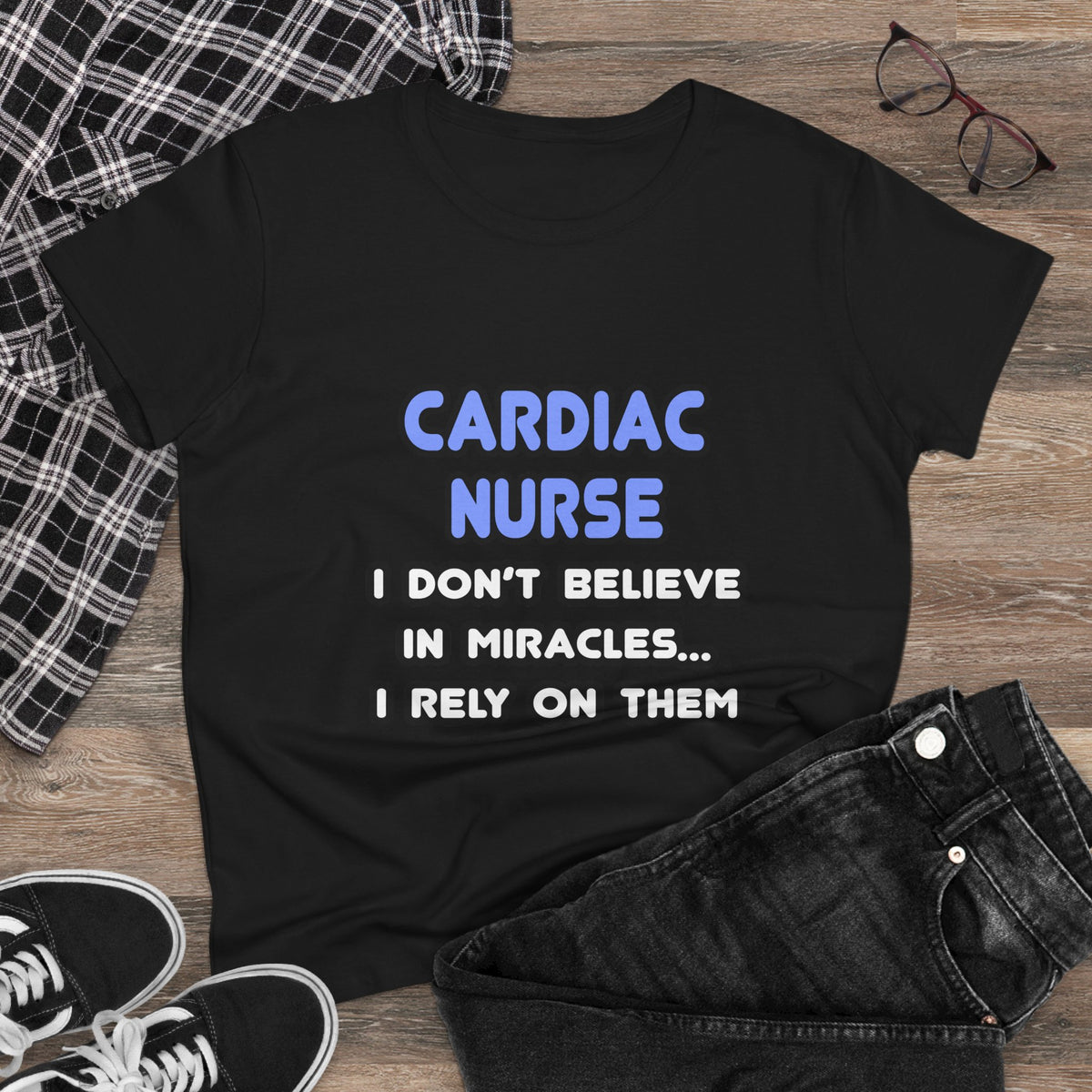 Miracles and Cardiac Nurses - Women's Midweight Cotton Tee