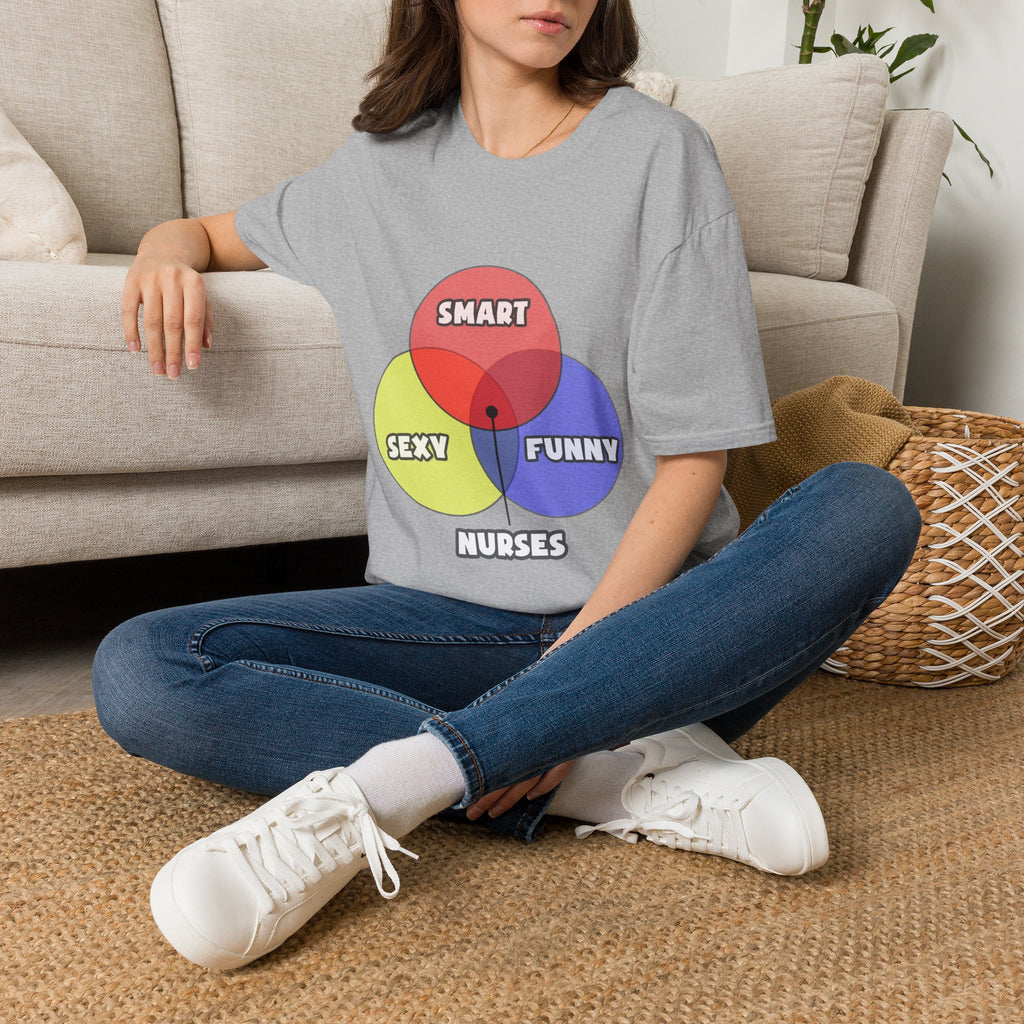 Venn Diagram .. Nurses - Unisex Softstyle T-Shirt