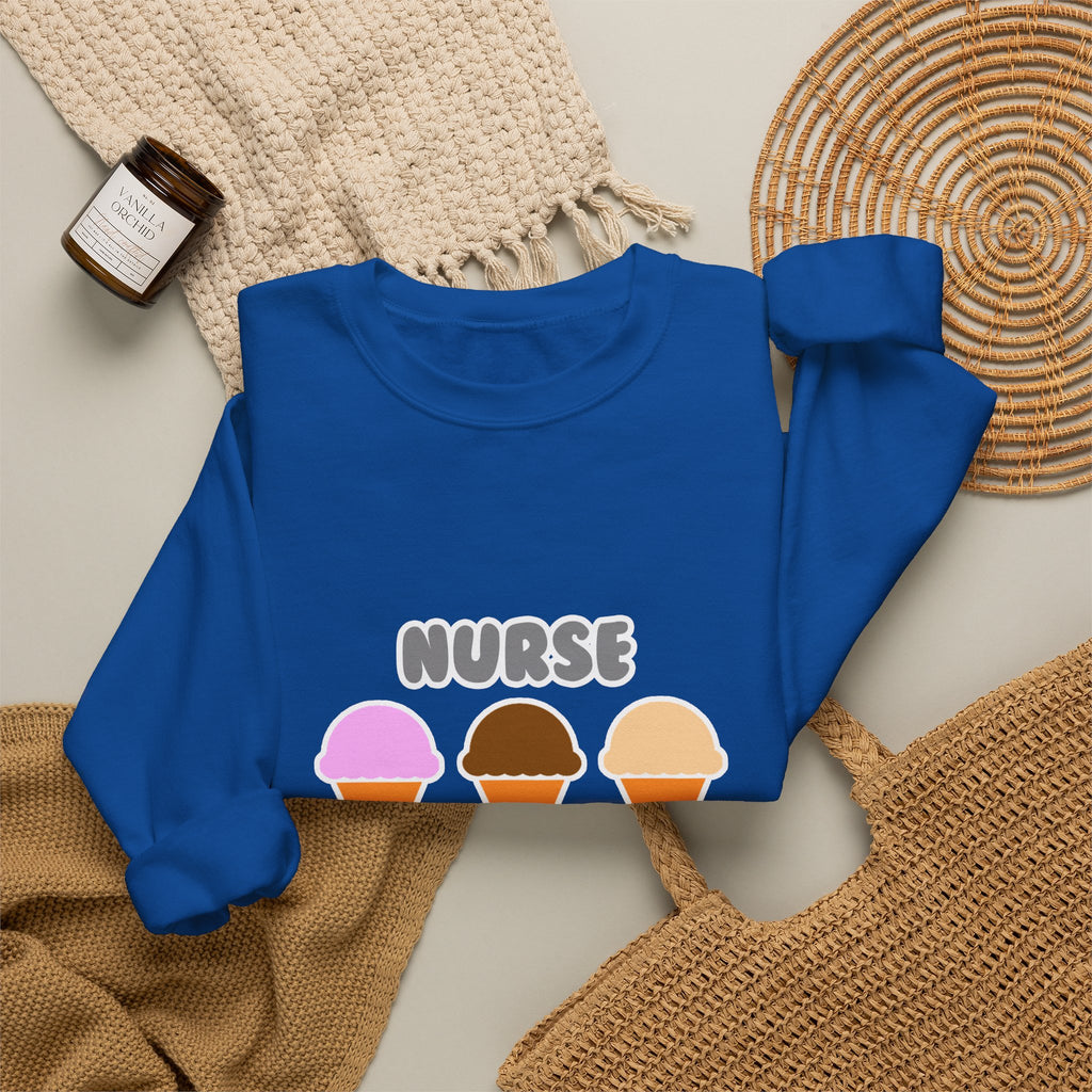 Nurse ... Will Work For Ice Cream - Unisex Heavy Blend™ Crewneck Sweatshirt