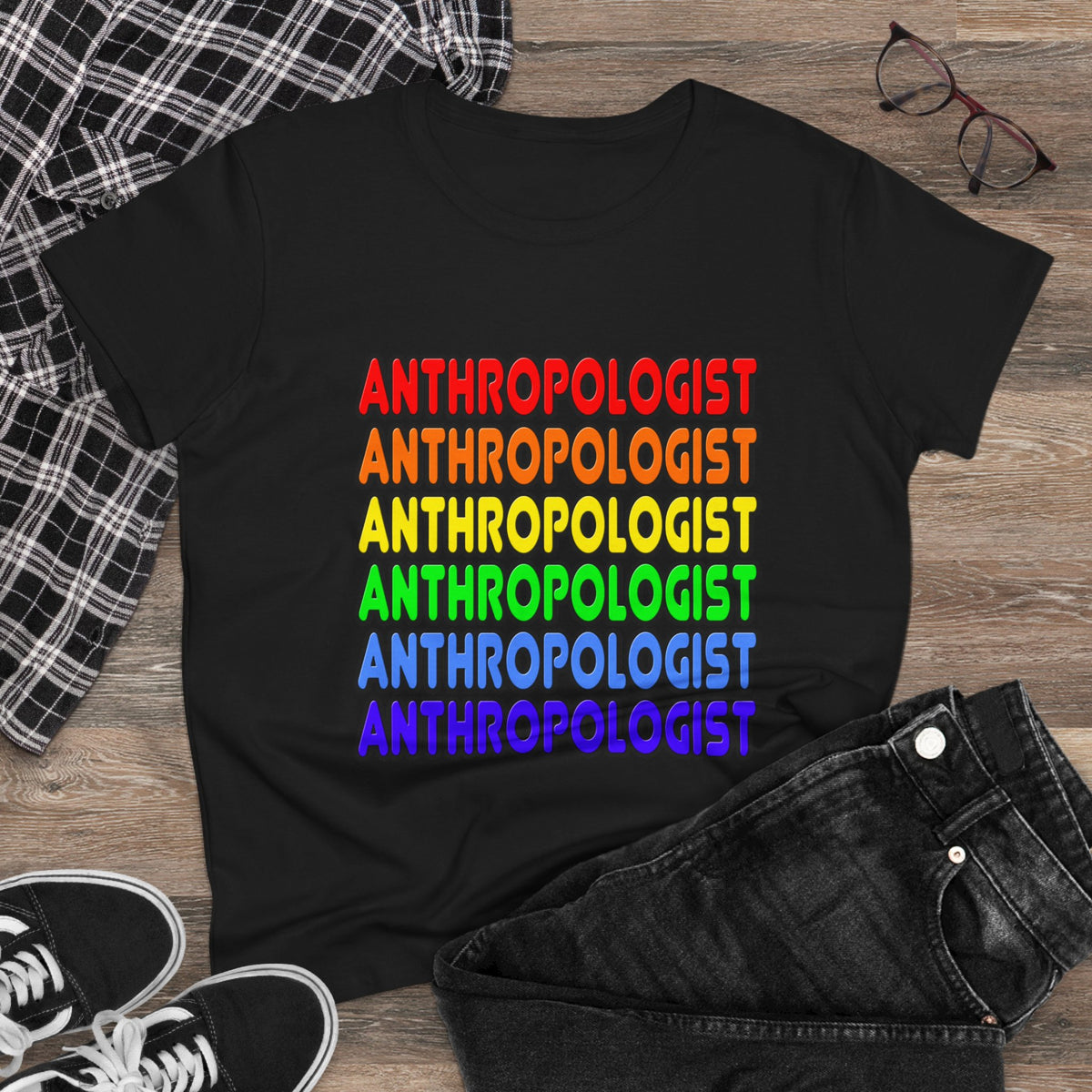 Rainbow Anthropologist - Women's Midweight Cotton Tee