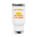 Smell of Risk Analysis in the Morning - Stainless Steel Travel Mug with Handle, 14oz