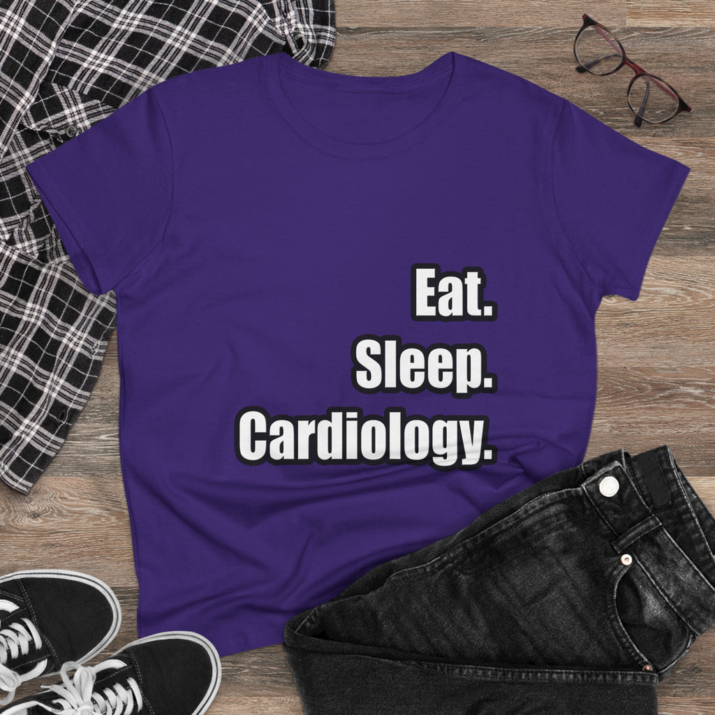 Eat. Sleep. Cardiology - Women's Midweight Cotton Tee