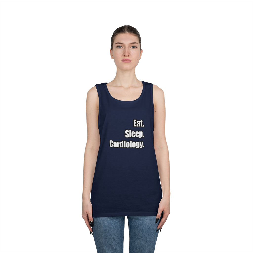 Eat. Sleep. Cardiology - Unisex Heavy Cotton Tank Top